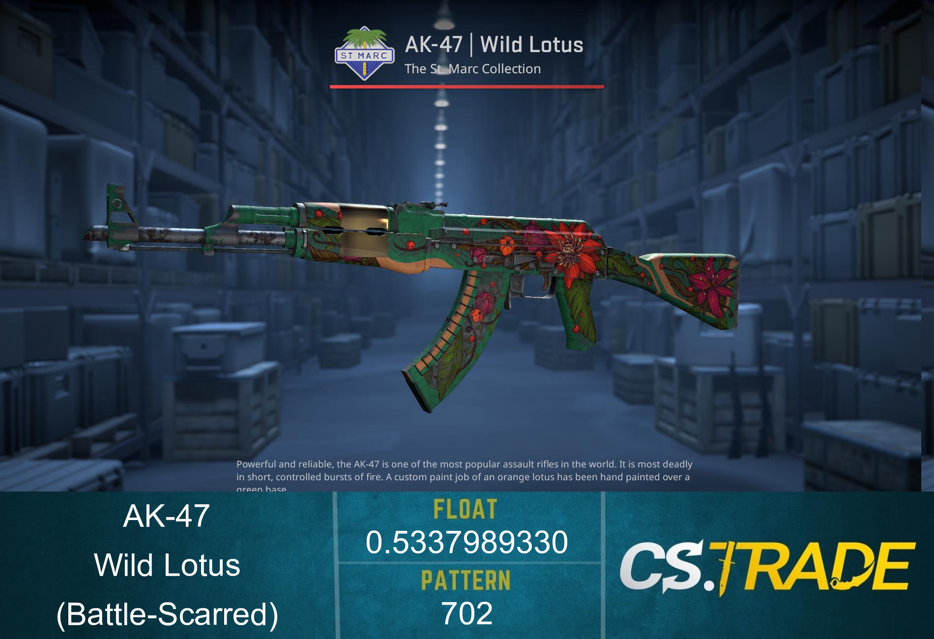 AK-47 | Wild Lotus (Battle-Scarred) Screenshot