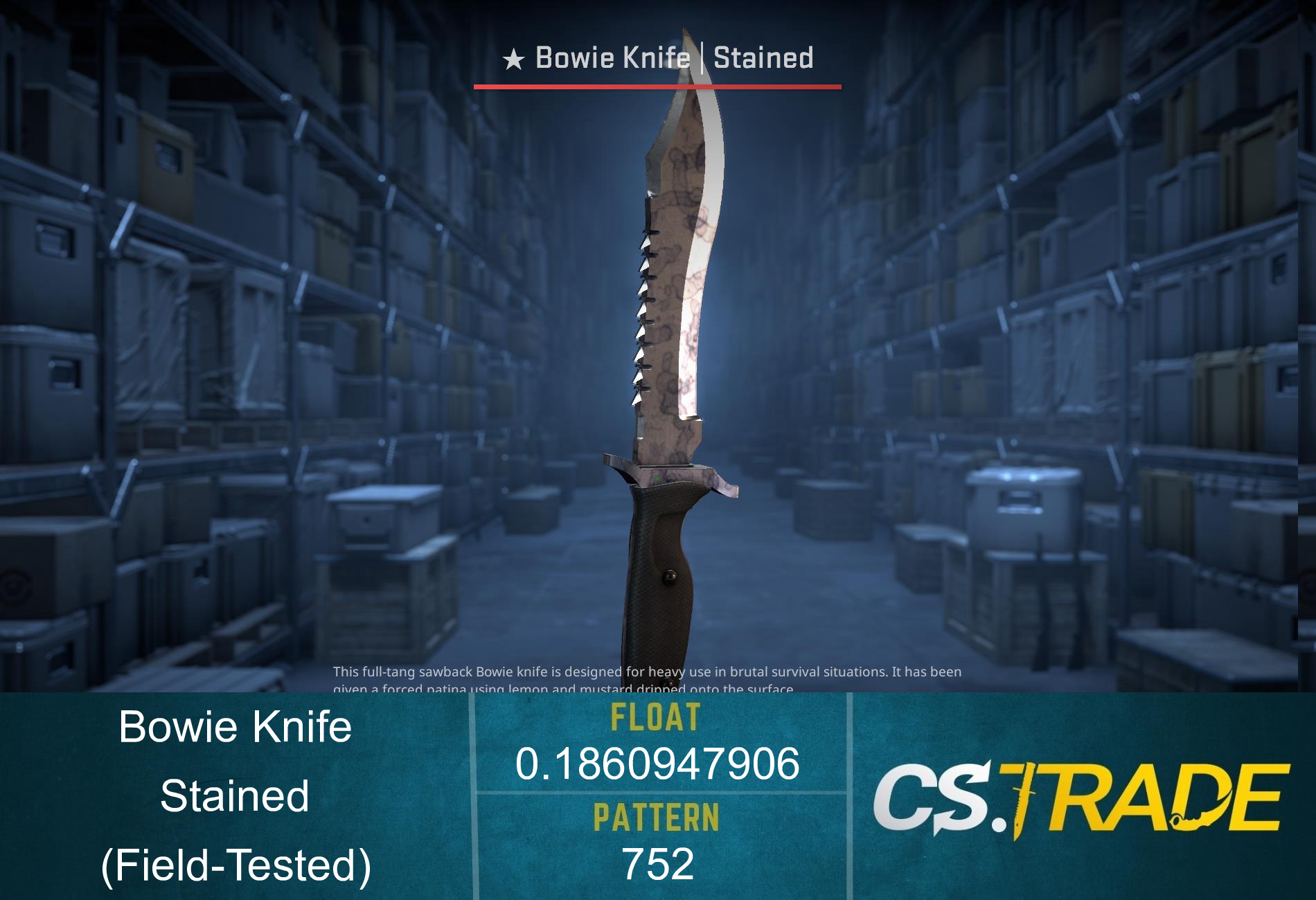 ★ Bowie Knife | Stained (Field-Tested) Screenshot