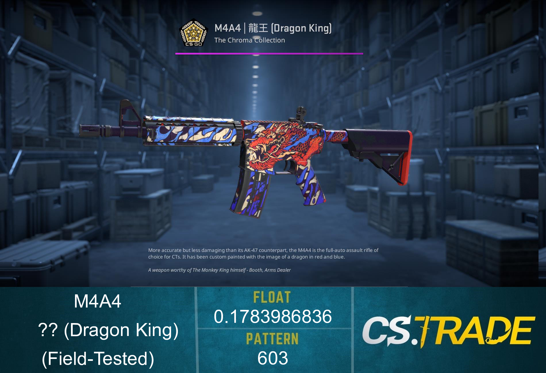StatTrak™ M4A4 | 龍王 (Dragon King) (Field-Tested) Screenshot