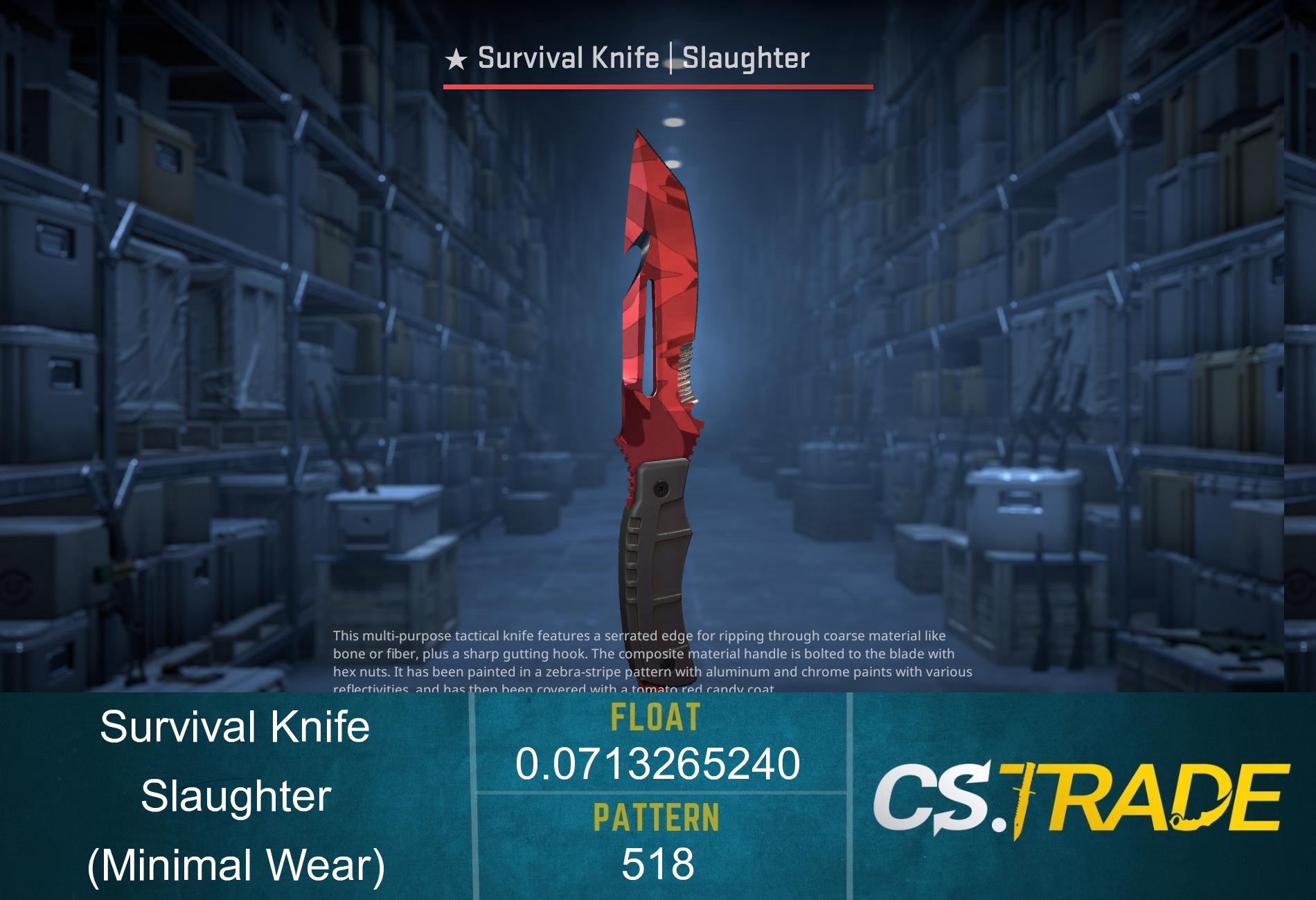 ★ Survival Knife | Slaughter (Minimal Wear) Screenshot