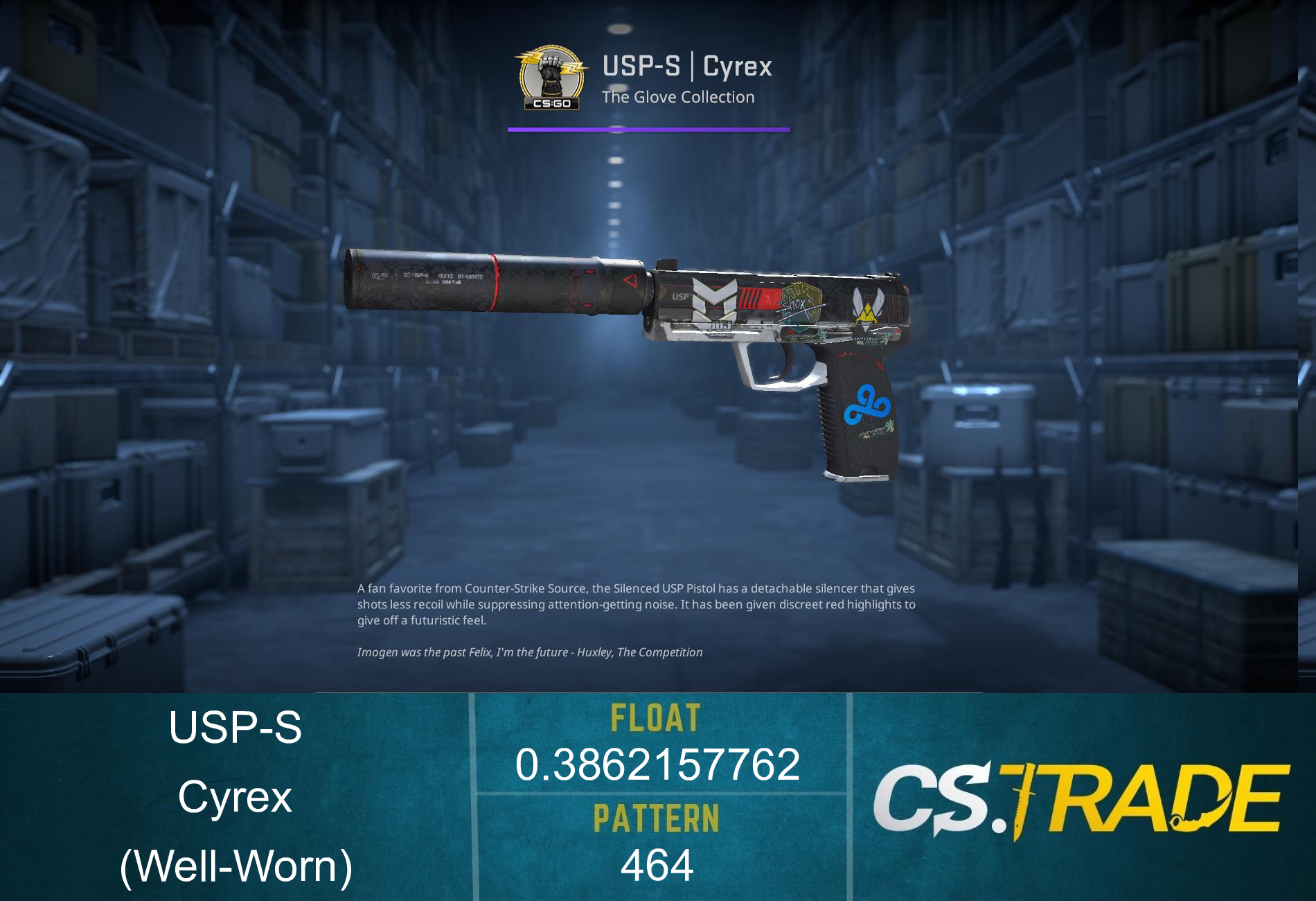 USP-S | Cyrex (Well-Worn) Screenshot