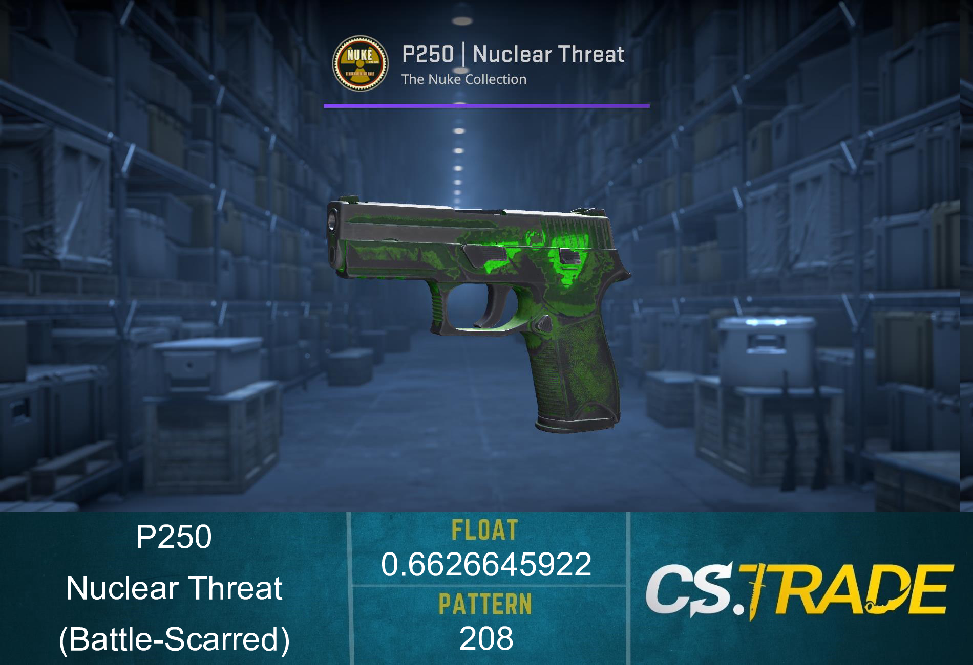 Souvenir P250 | Nuclear Threat (Battle-Scarred) Screenshot