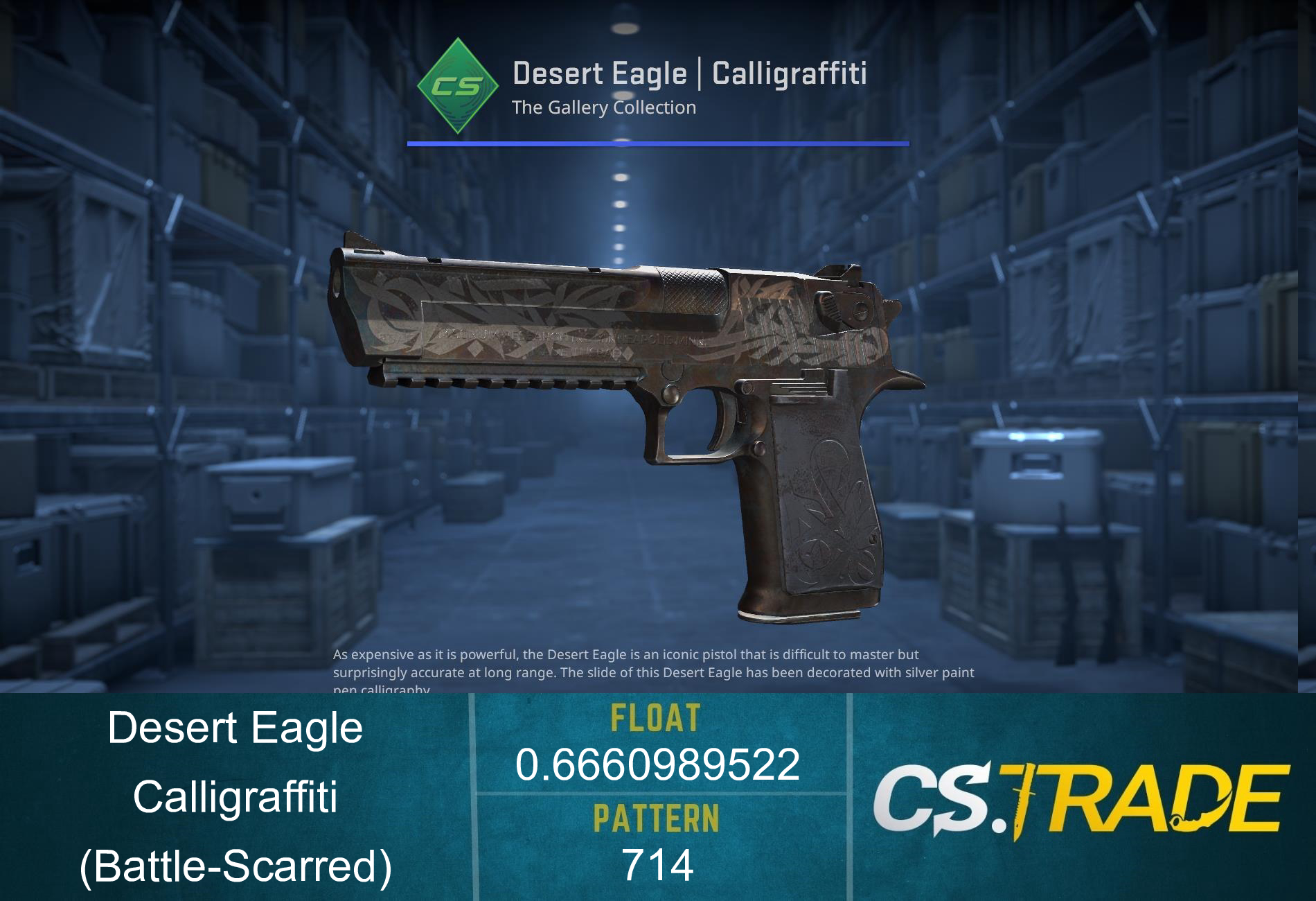 StatTrak™ Desert Eagle | Calligraffiti (Battle-Scarred) Screenshot