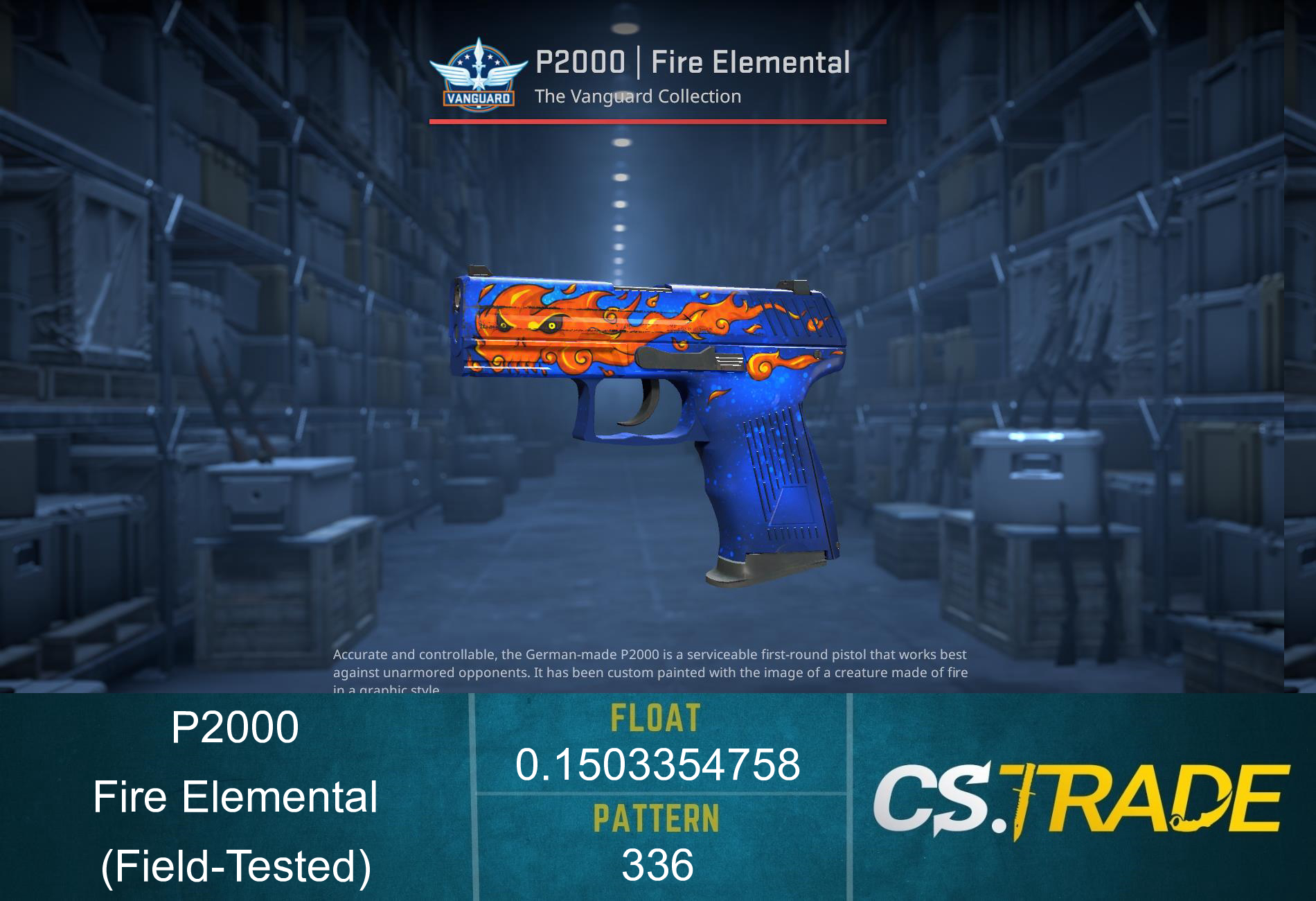 StatTrak™ P2000 | Fire Elemental (Field-Tested) Screenshot