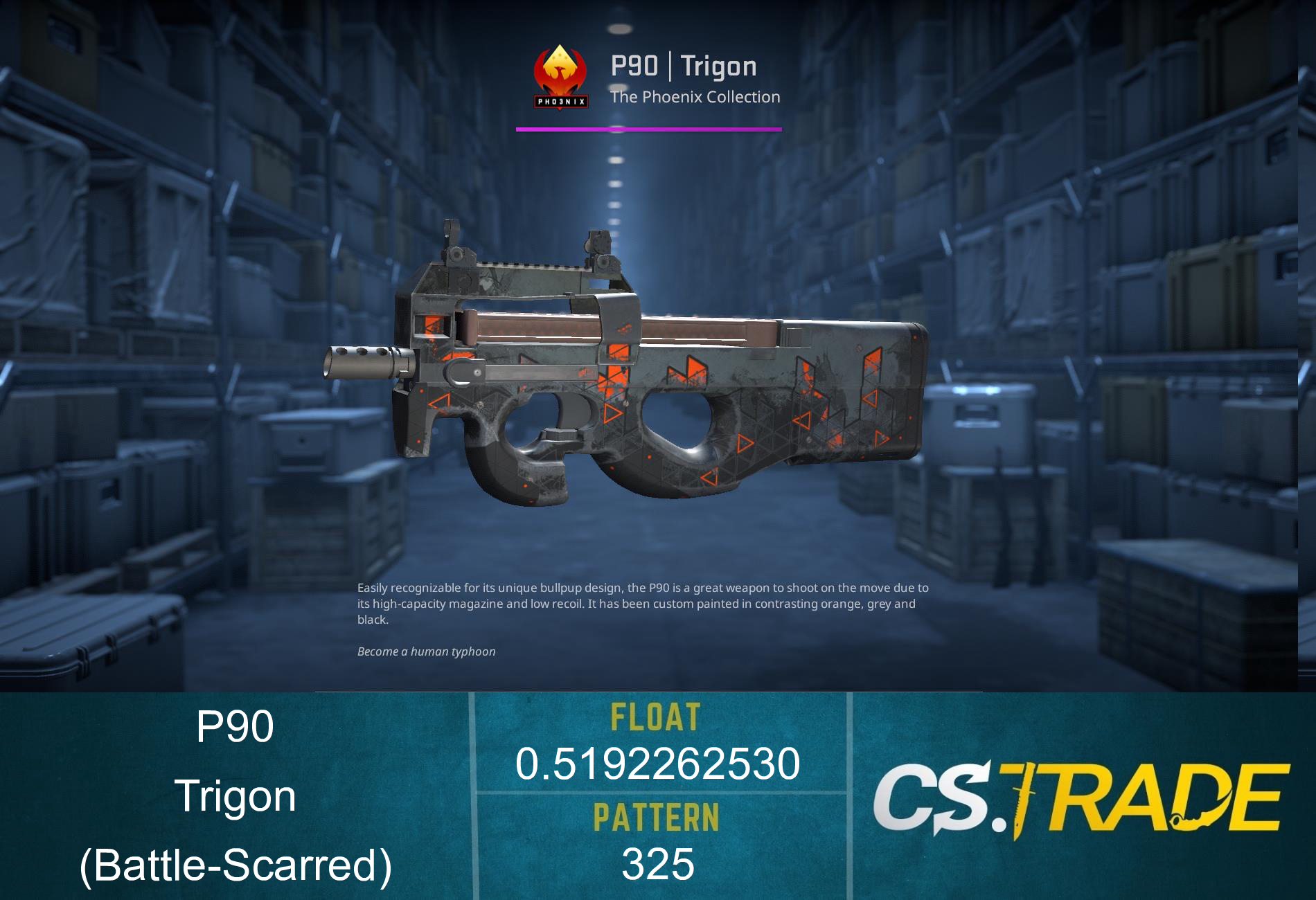 P90 | Trigon (Battle-Scarred)