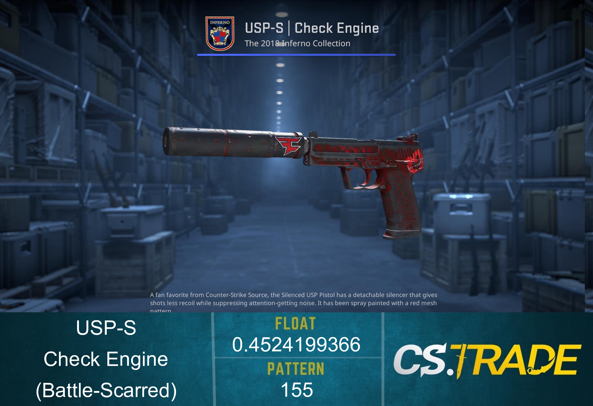 USP-S | Check Engine (Battle-Scarred) Screenshot