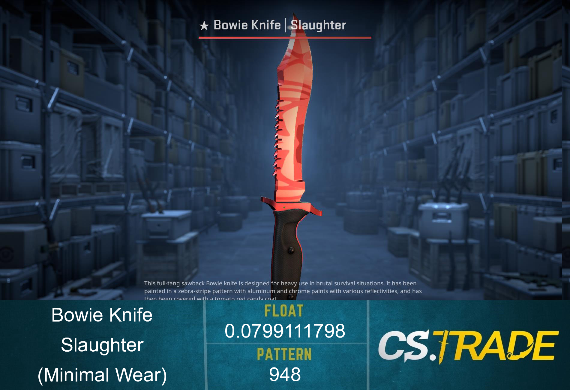 ★ Bowie Knife | Slaughter (Minimal Wear) Screenshot