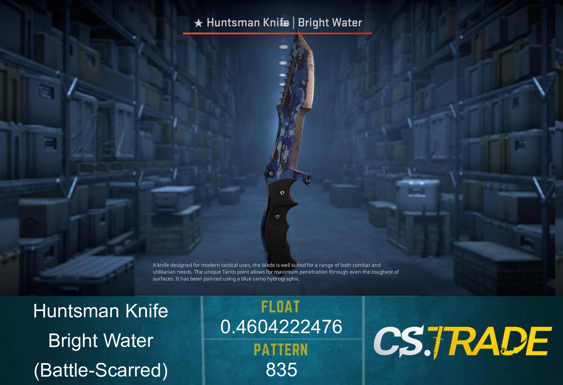 ★ Huntsman Knife | Bright Water (Battle-Scarred) Screenshot