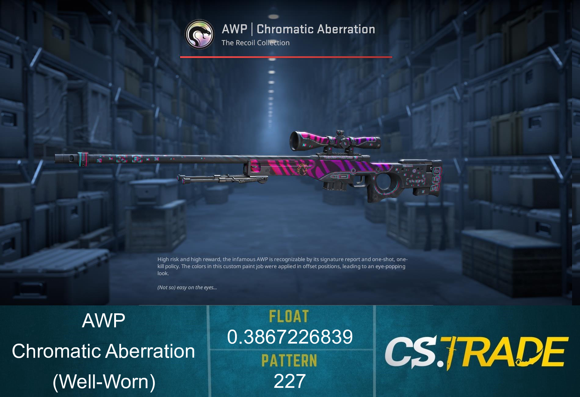 StatTrak™ AWP | Chromatic Aberration (Well-Worn) Screenshot