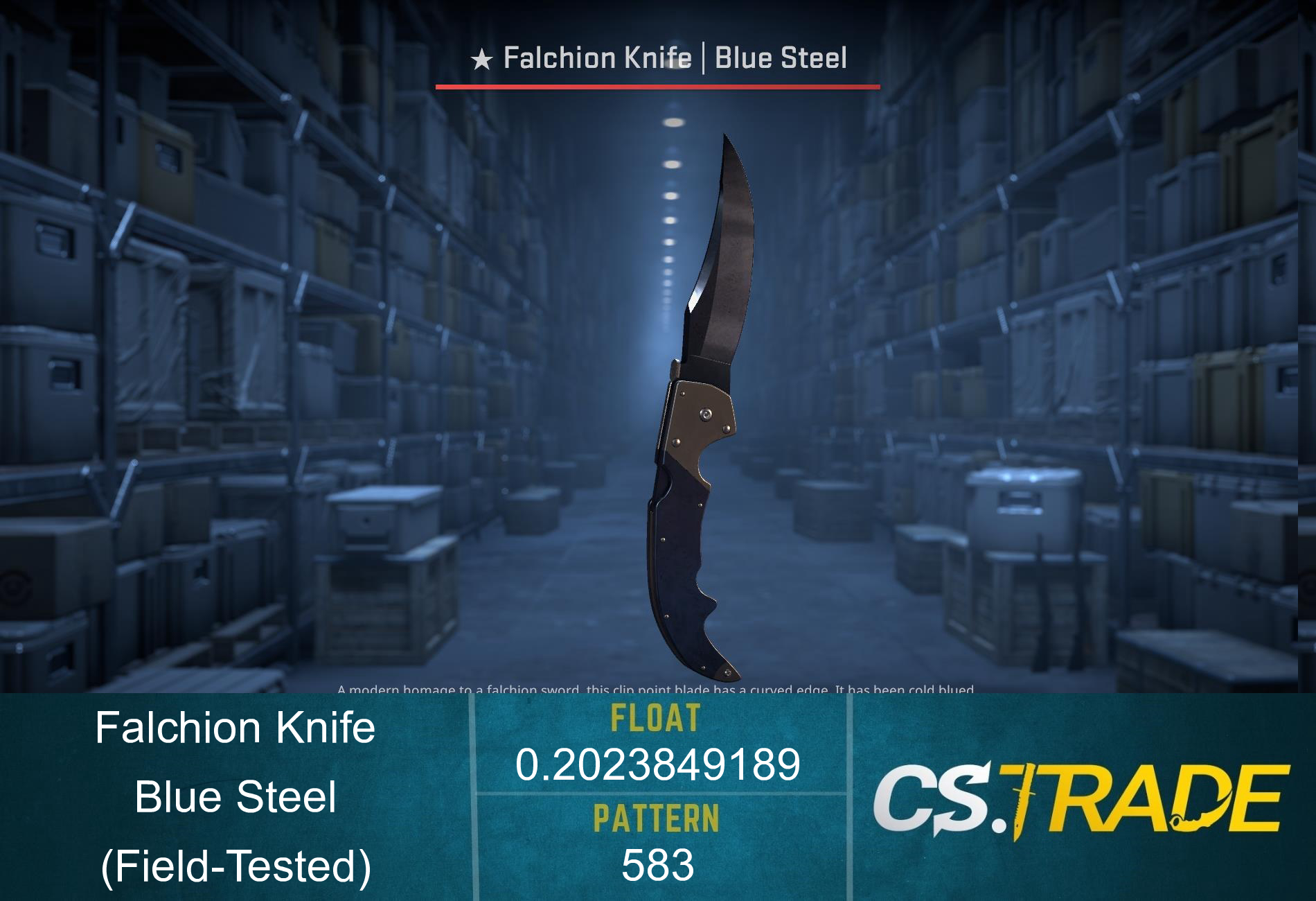 ★ Falchion Knife | Blue Steel (Field-Tested) Screenshot