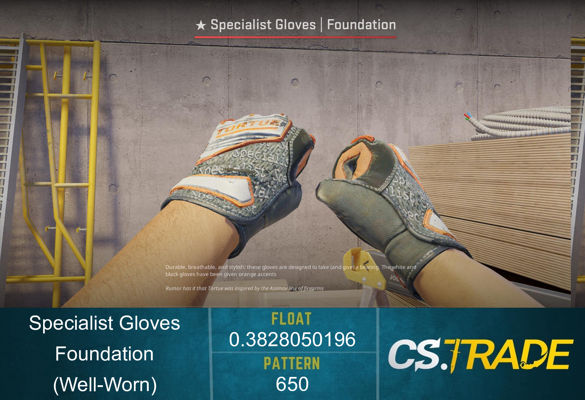 ★ Specialist Gloves | Foundation (Well-Worn) Screenshot