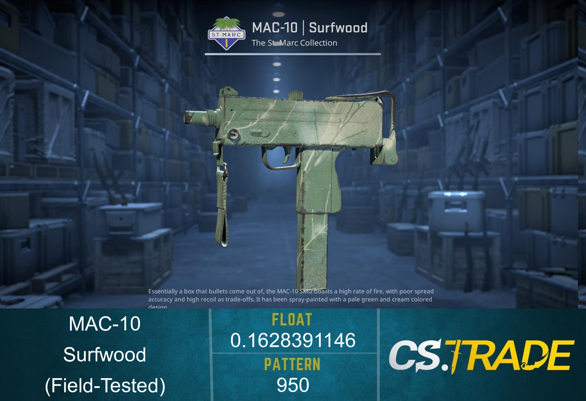 MAC-10 | Surfwood (Field-Tested) Screenshot