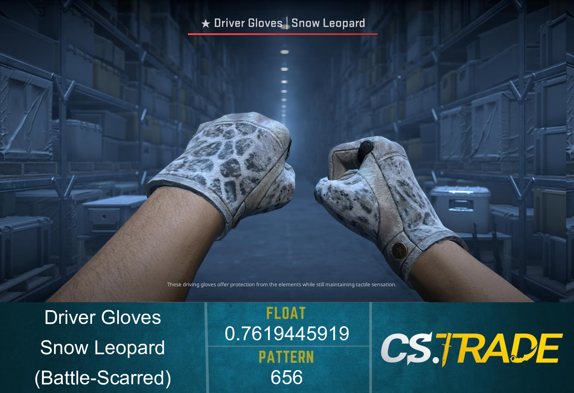 ★ Driver Gloves | Snow Leopard (Factory New) Screenshot