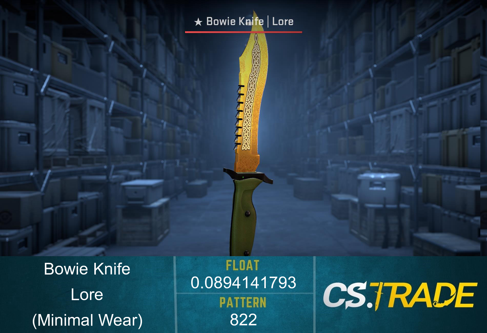 ★ Bowie Knife | Lore (Minimal Wear) Screenshot