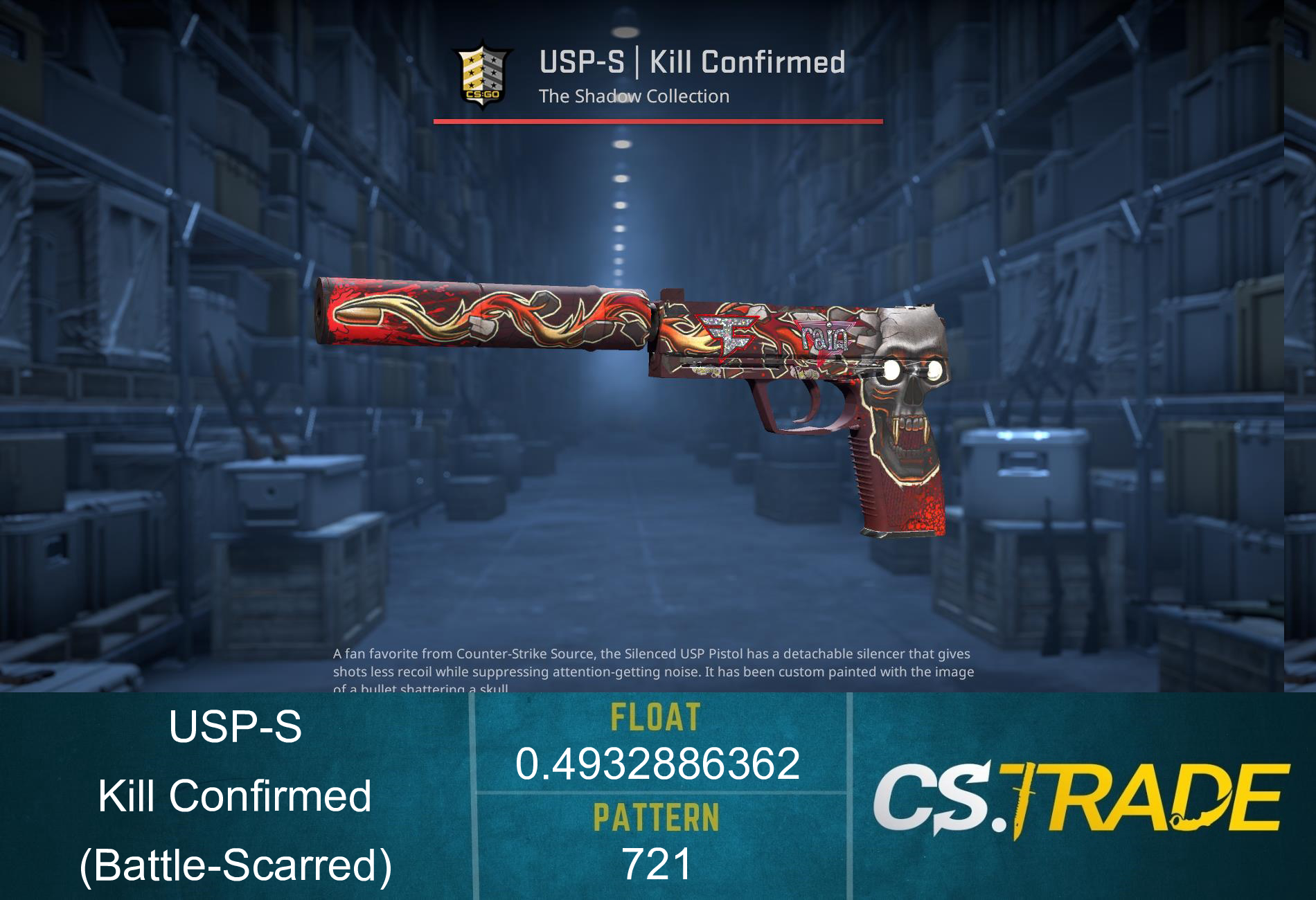 USP-S | Kill Confirmed (Battle-Scarred) Screenshot