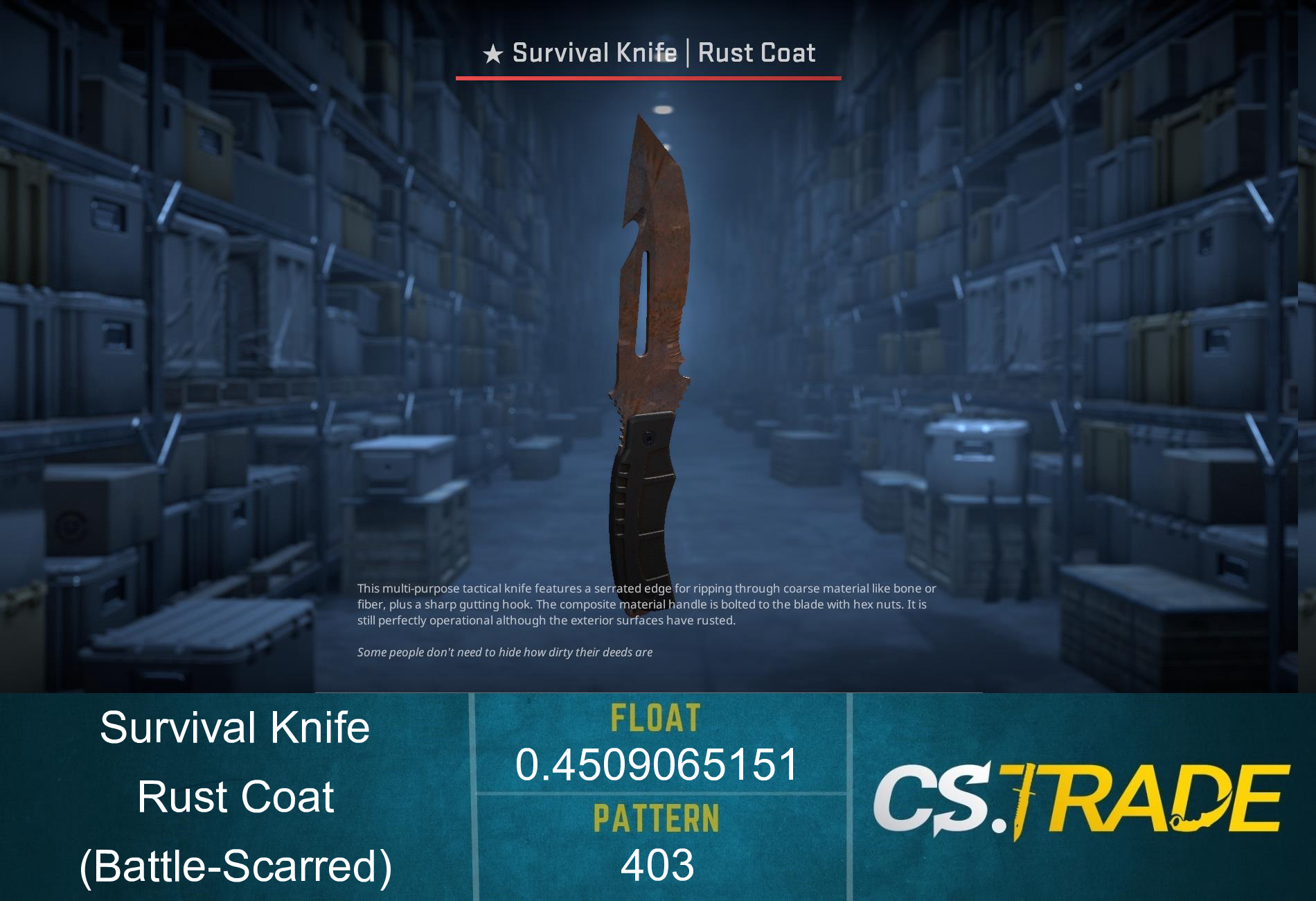 ★ Survival Knife | Rust Coat (Well-Worn) Screenshot
