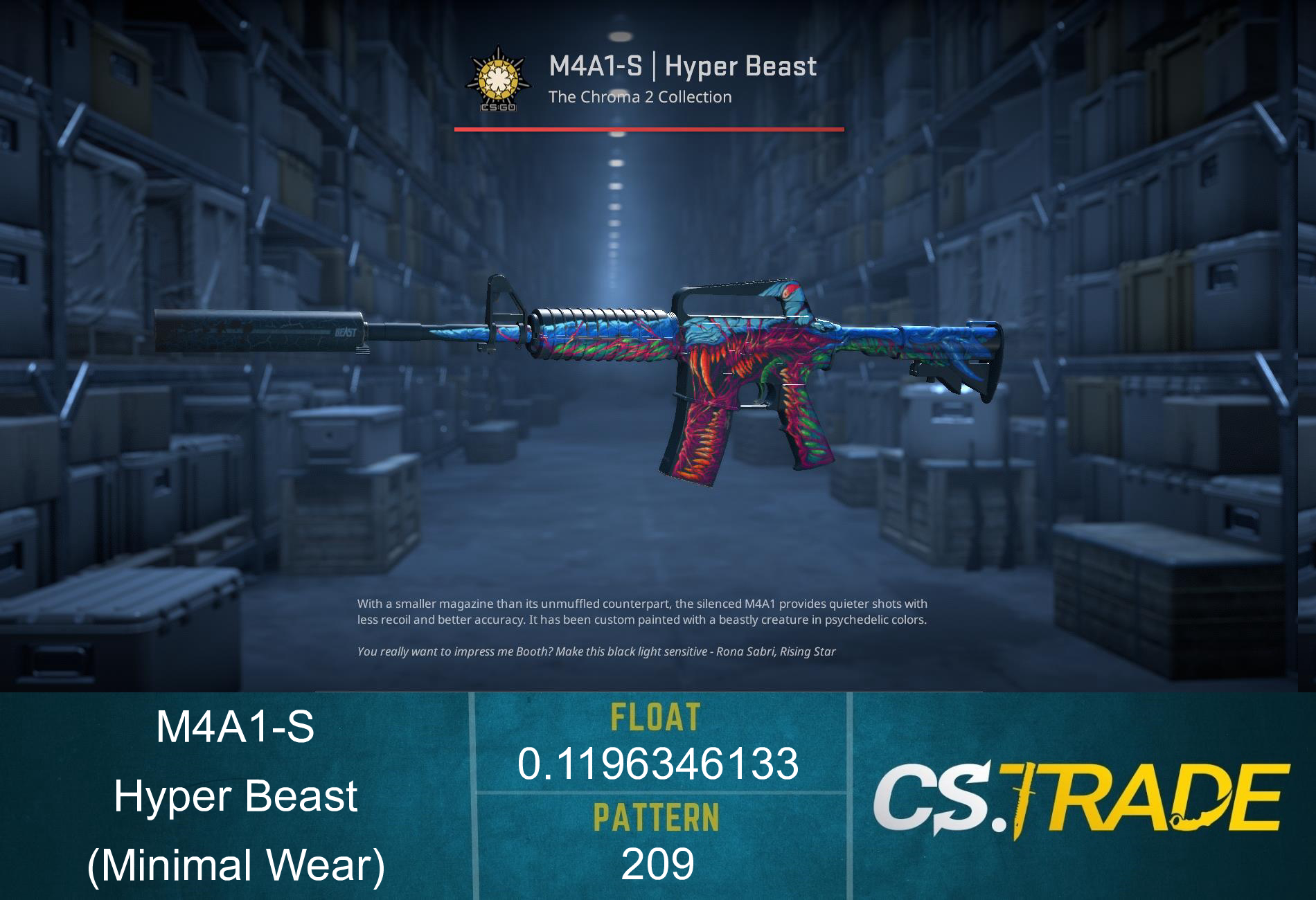 M4A1-S | Hyper Beast (Minimal Wear) Screenshot