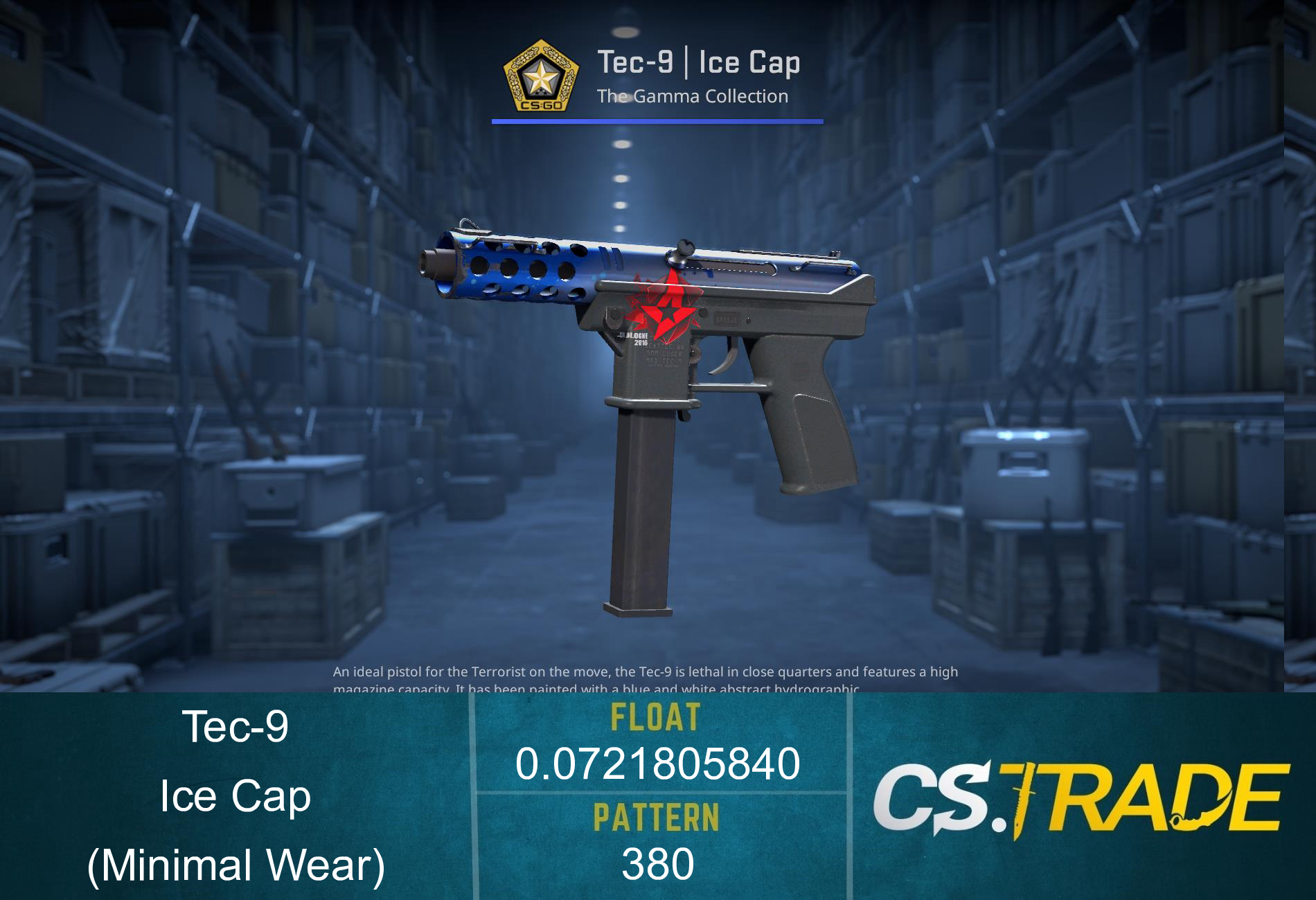 Tec-9 | Ice Cap (Minimal Wear) Screenshot