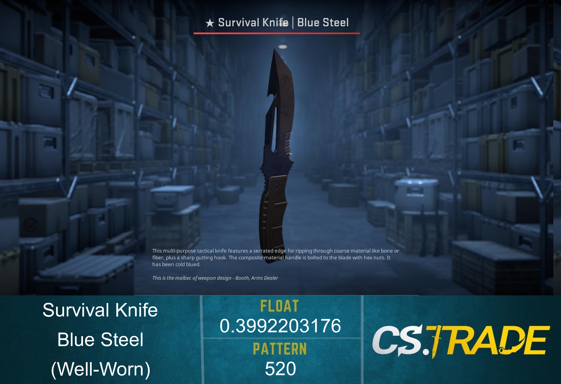 ★ Survival Knife | Blue Steel (Well-Worn) Screenshot