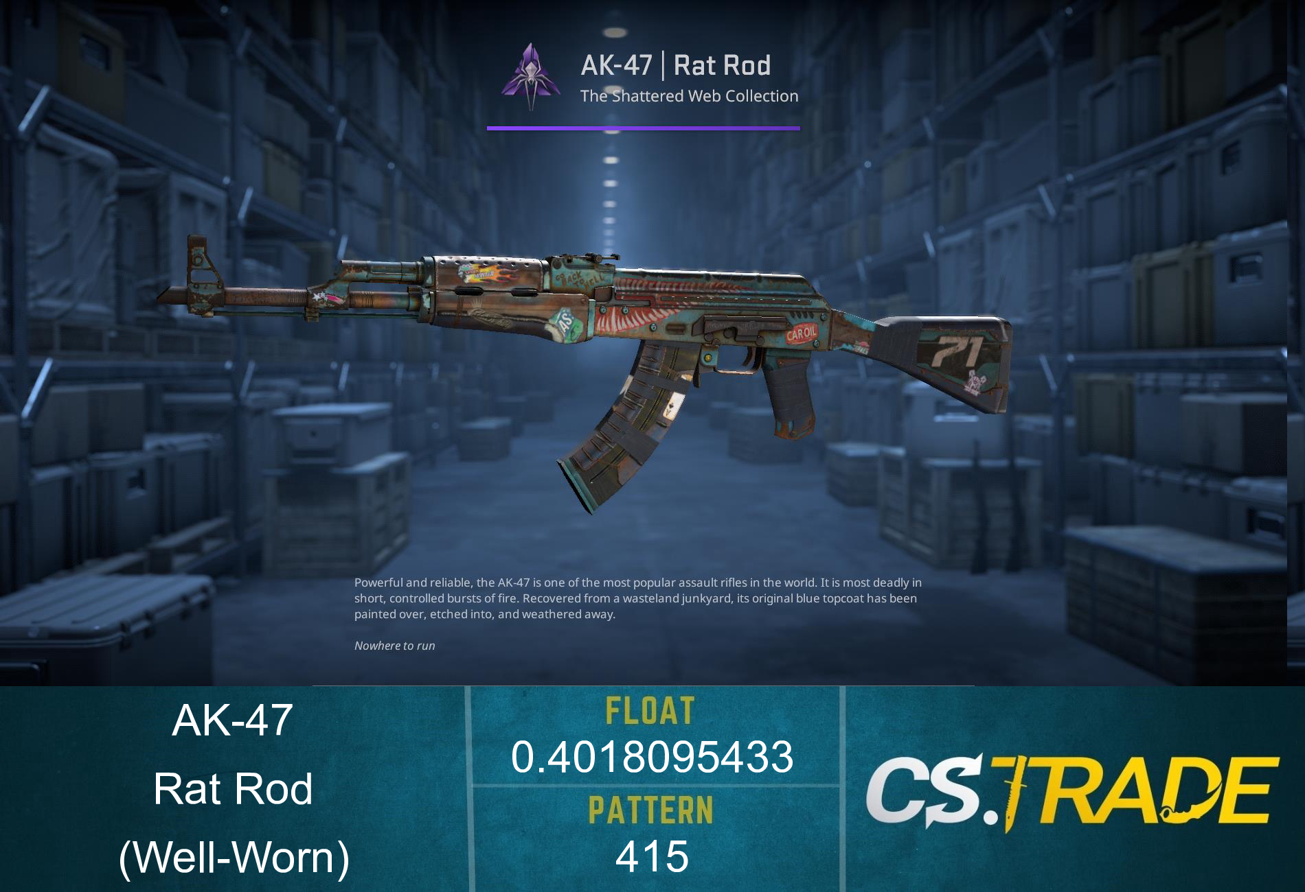 StatTrak™ AK-47 | Rat Rod (Well-Worn) Screenshot