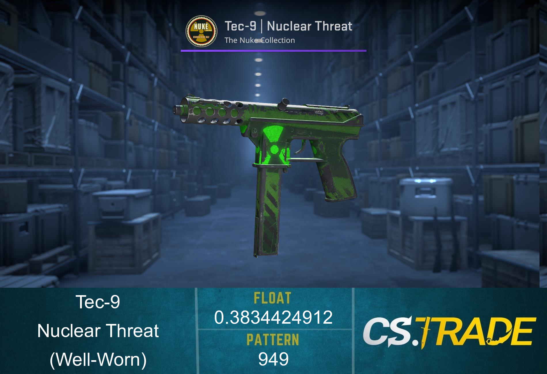 Tec-9 | Nuclear Threat (Well-Worn) Screenshot
