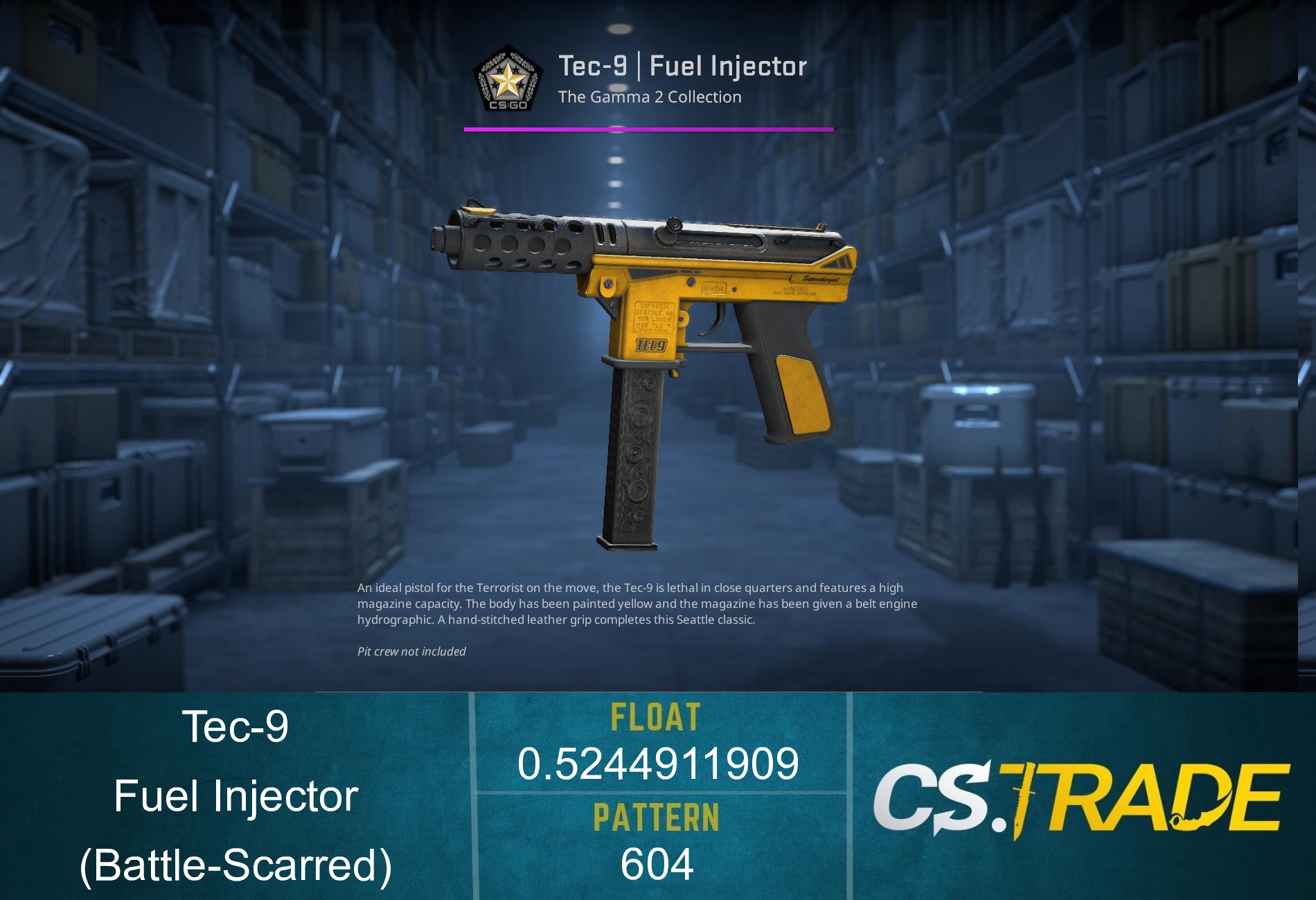 StatTrak™ Tec-9 | Fuel Injector (Battle-Scarred) Screenshot