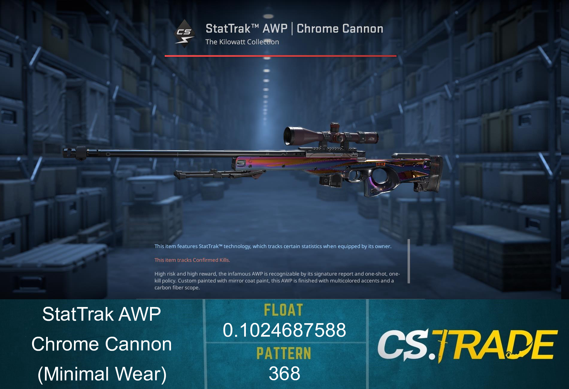 StatTrak™ AWP | Chrome Cannon (Minimal Wear) Screenshot