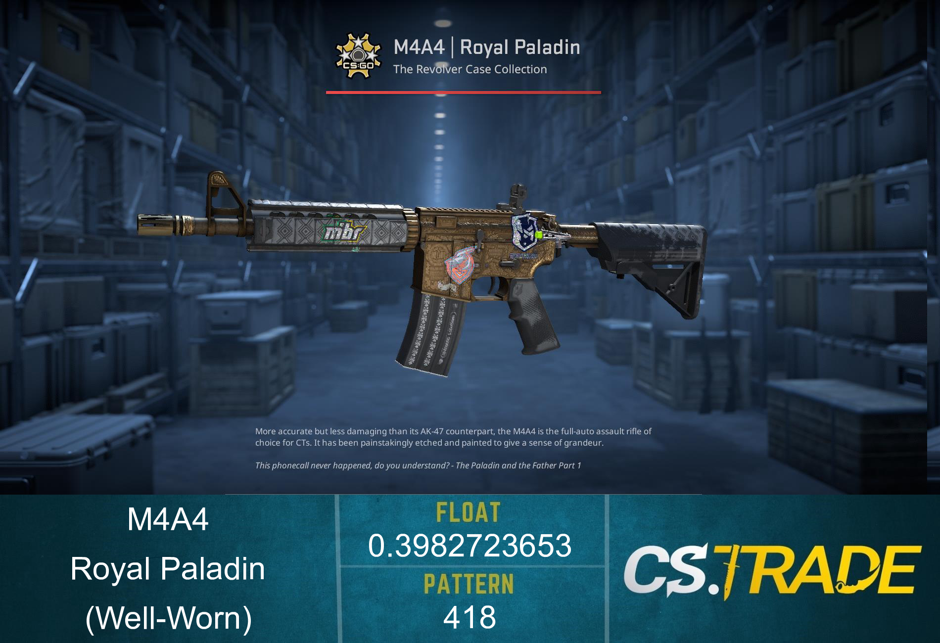 M4A4 | Royal Paladin (Well-Worn) Screenshot
