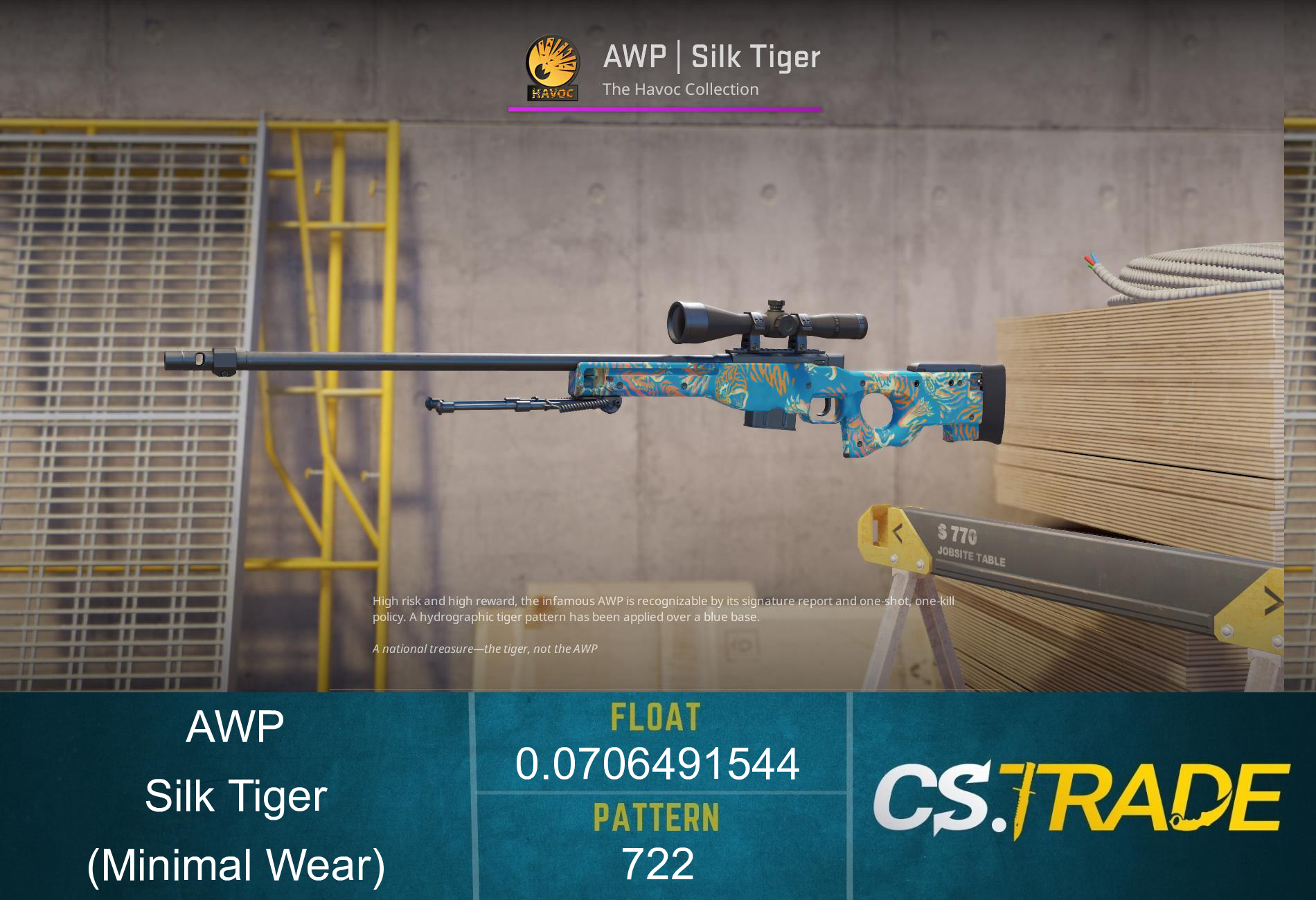 AWP | Silk Tiger (Minimal Wear) Screenshot