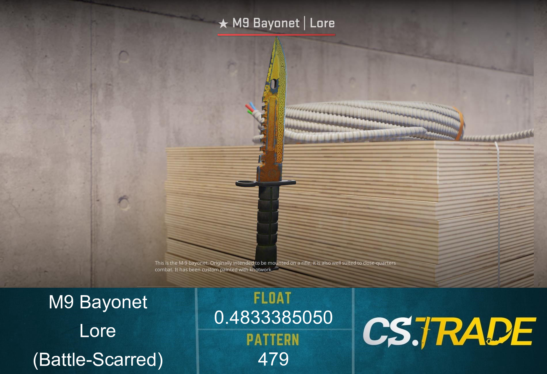 ★ StatTrak™ M9 Bayonet | Lore (Battle-Scarred) Screenshot