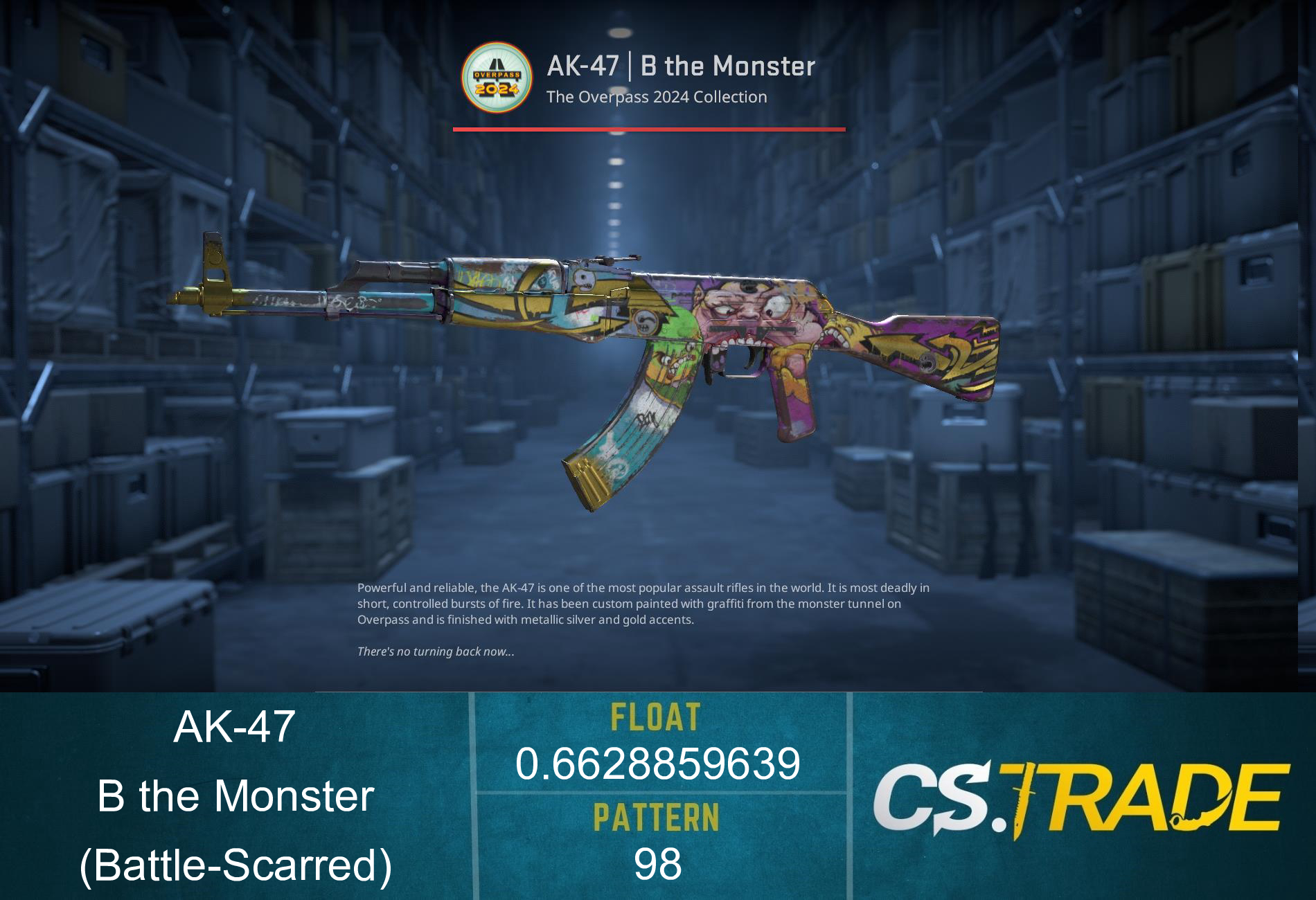 Souvenir AK-47 | B the Monster (Battle-Scarred) Screenshot