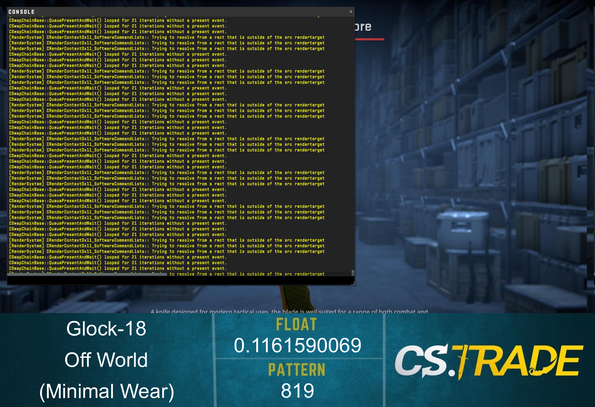 StatTrak™ Glock-18 | Off World (Minimal Wear) Screenshot