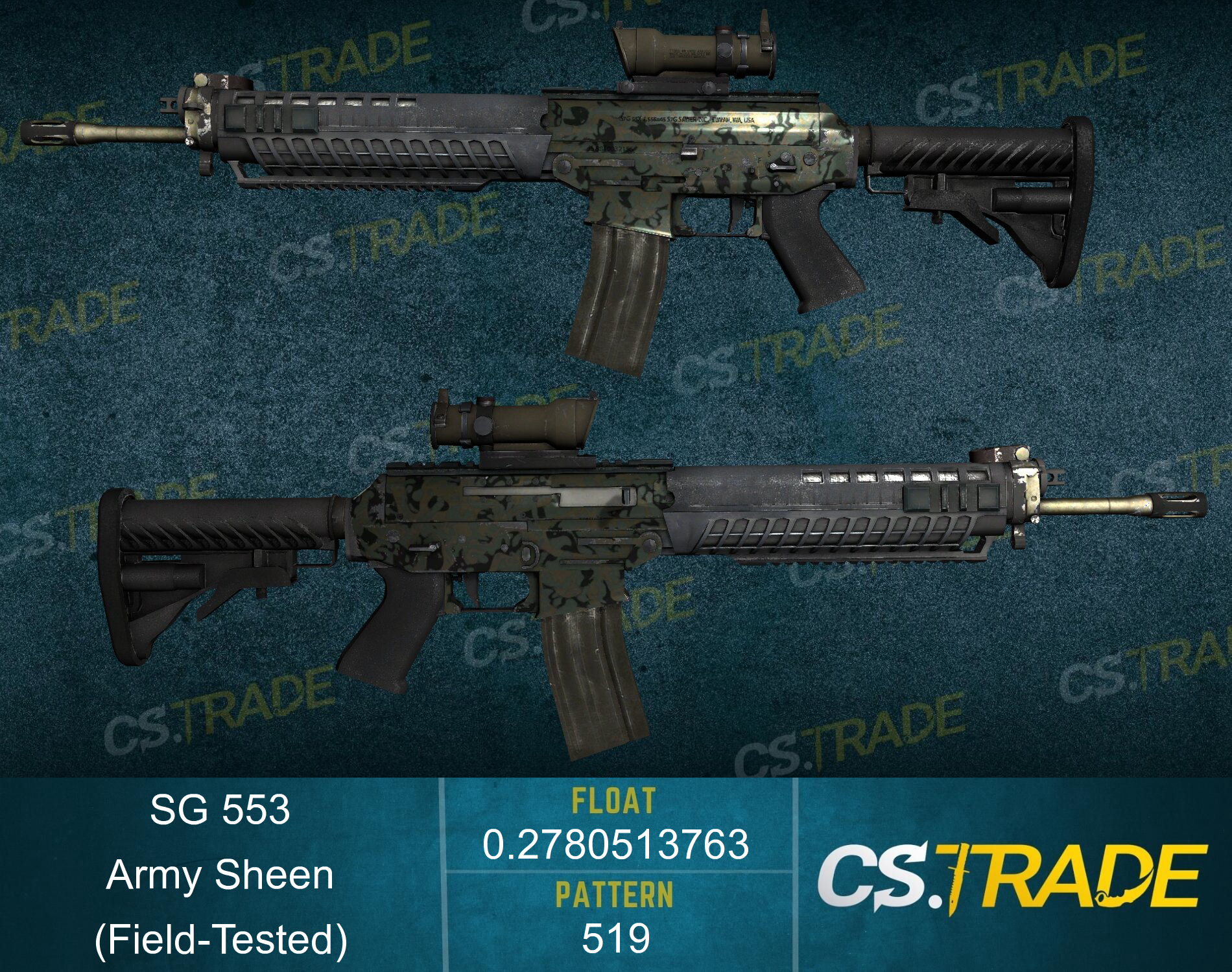 SG 553 | Army Sheen (Field-Tested) Screenshot