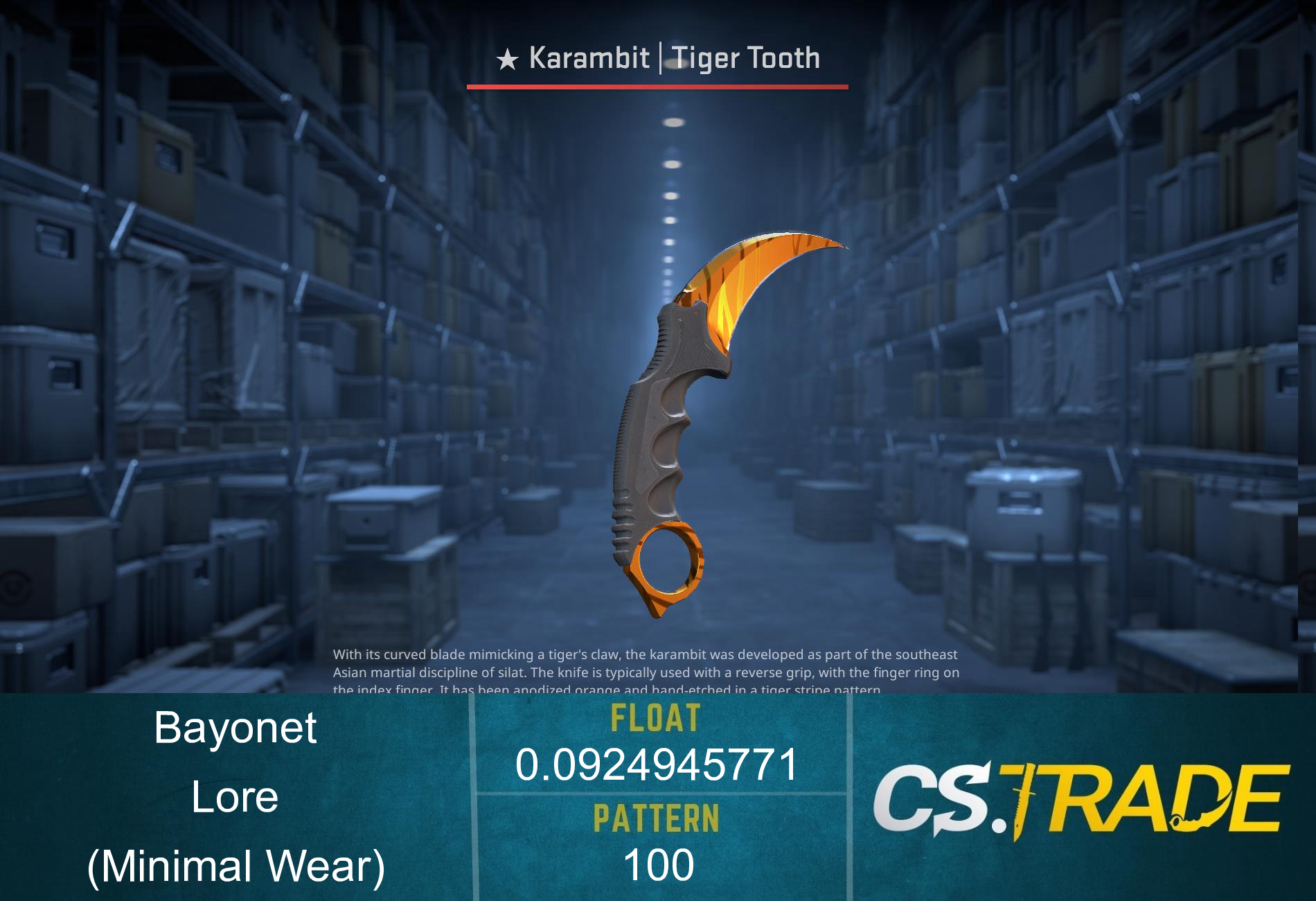 ★ Bayonet | Lore (Minimal Wear) Screenshot