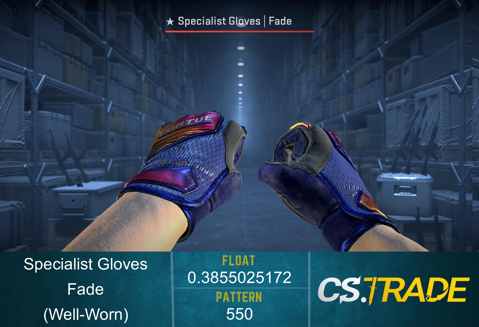 ★ Specialist Gloves | Fade (Well-Worn) Screenshot