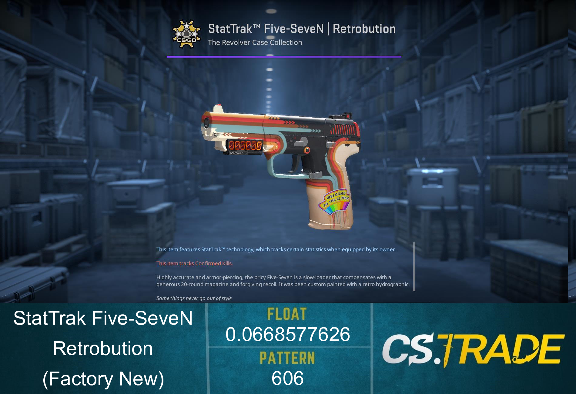 StatTrak™ Five-SeveN | Retrobution (Factory New)