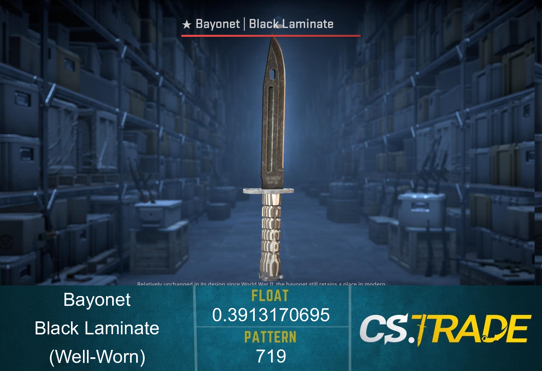 ★ Bayonet | Black Laminate (Well-Worn) Screenshot