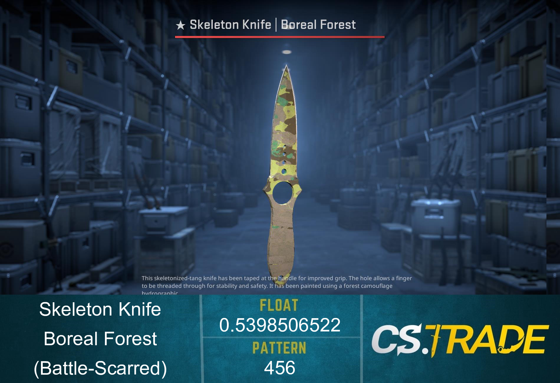 ★ Skeleton Knife | Boreal Forest (Battle-Scarred) Screenshot