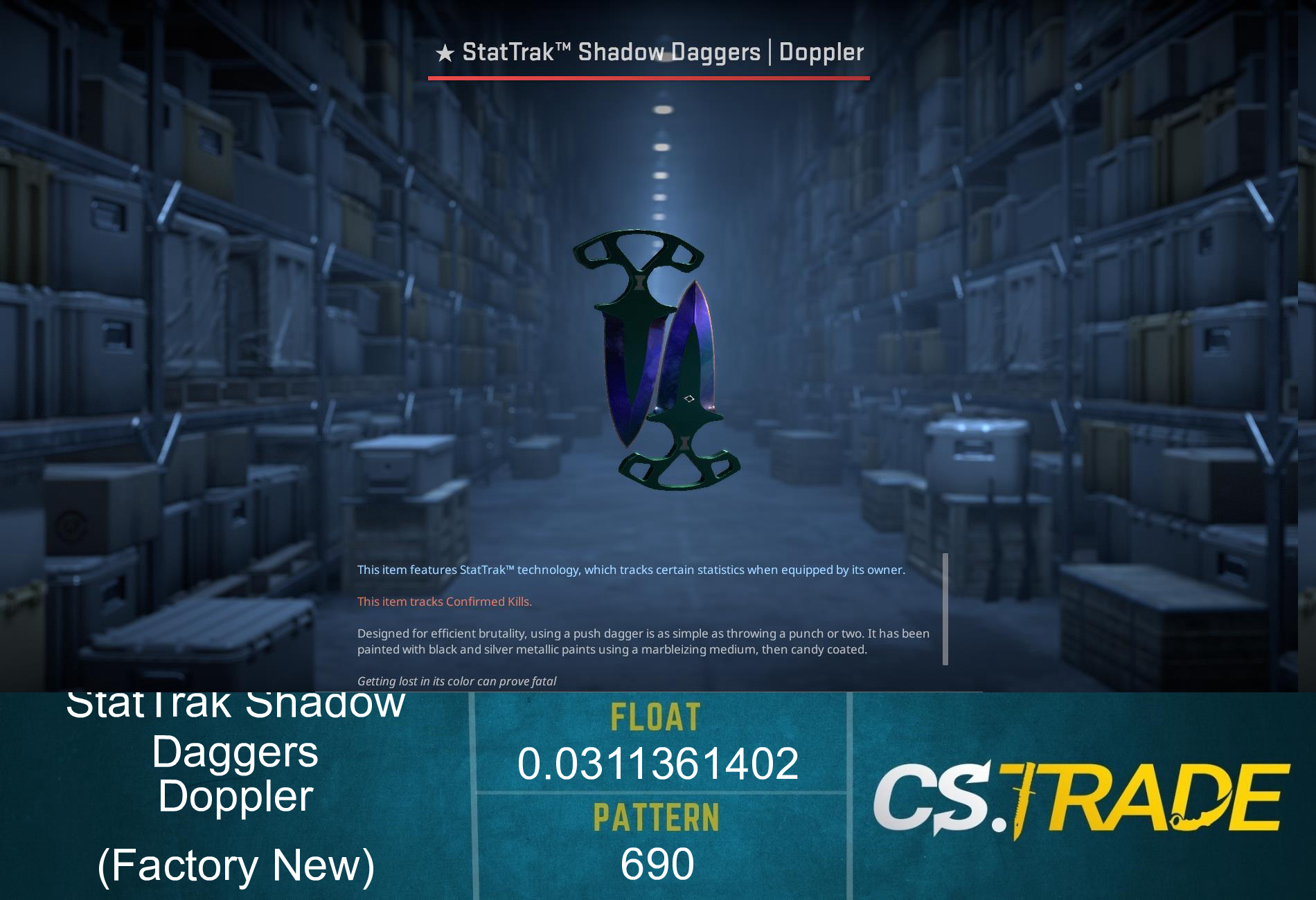 ★ Shadow Daggers | Doppler (Factory New) Screenshot