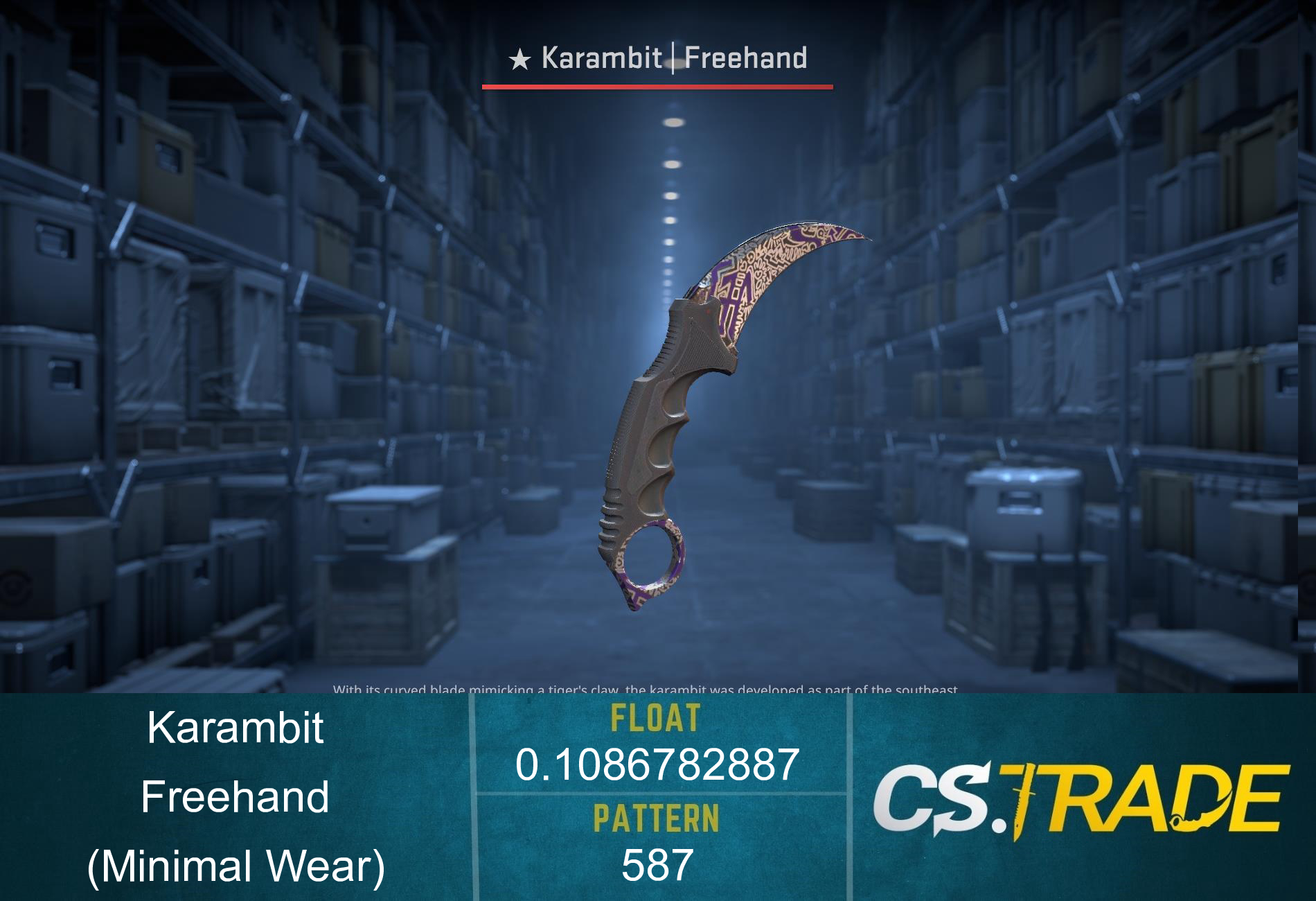 ★ Karambit | Freehand (Minimal Wear) Screenshot