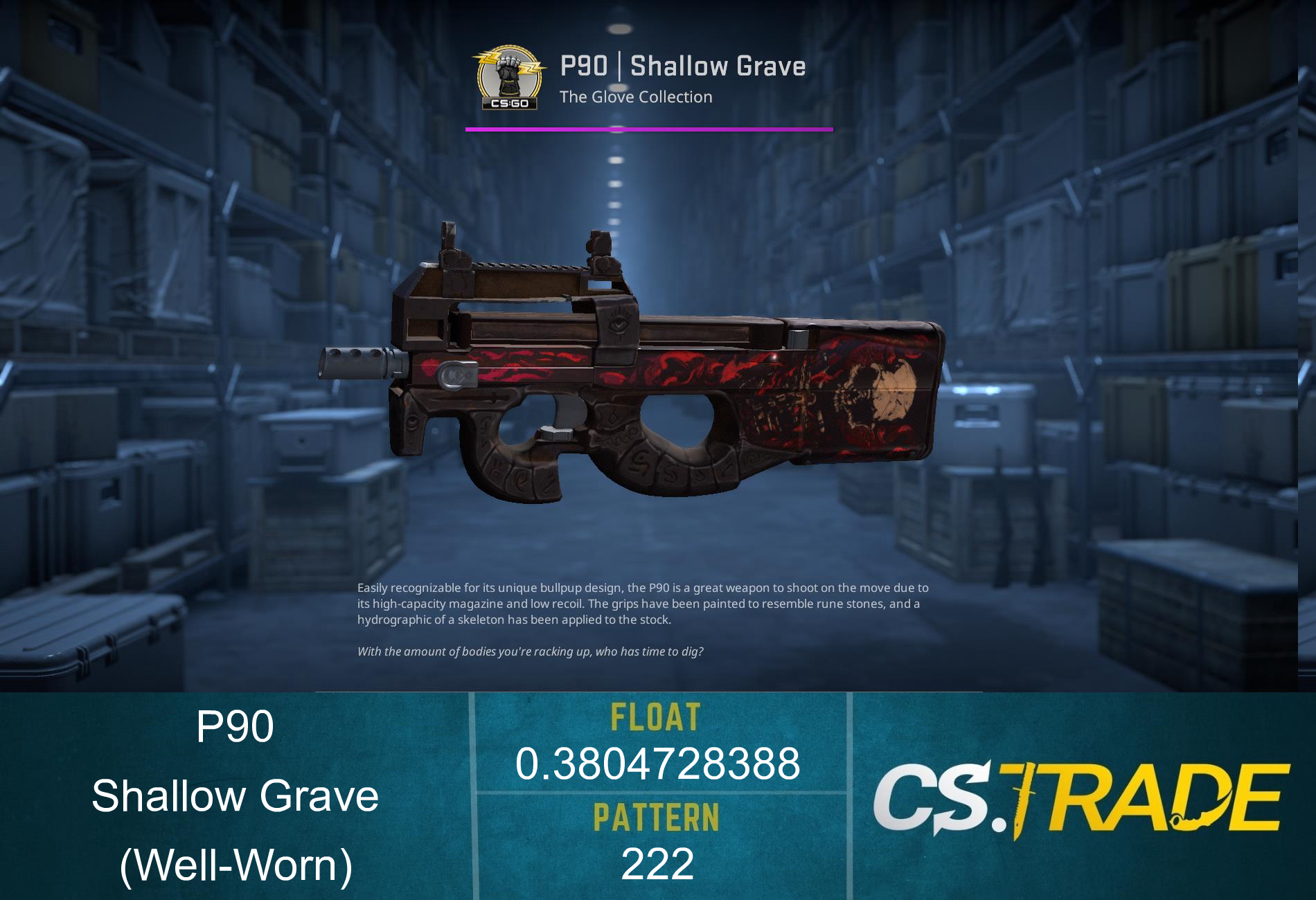 P90 | Shallow Grave (Well-Worn) Screenshot