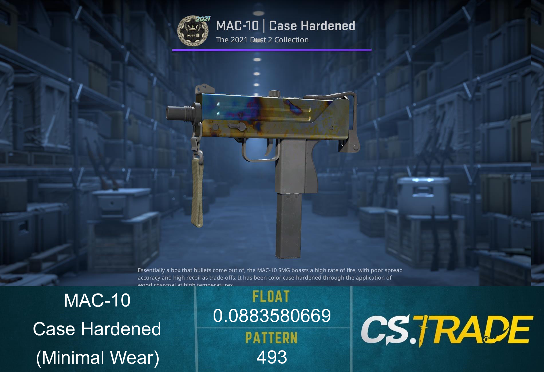 MAC-10 | Case Hardened (Minimal Wear) Screenshot
