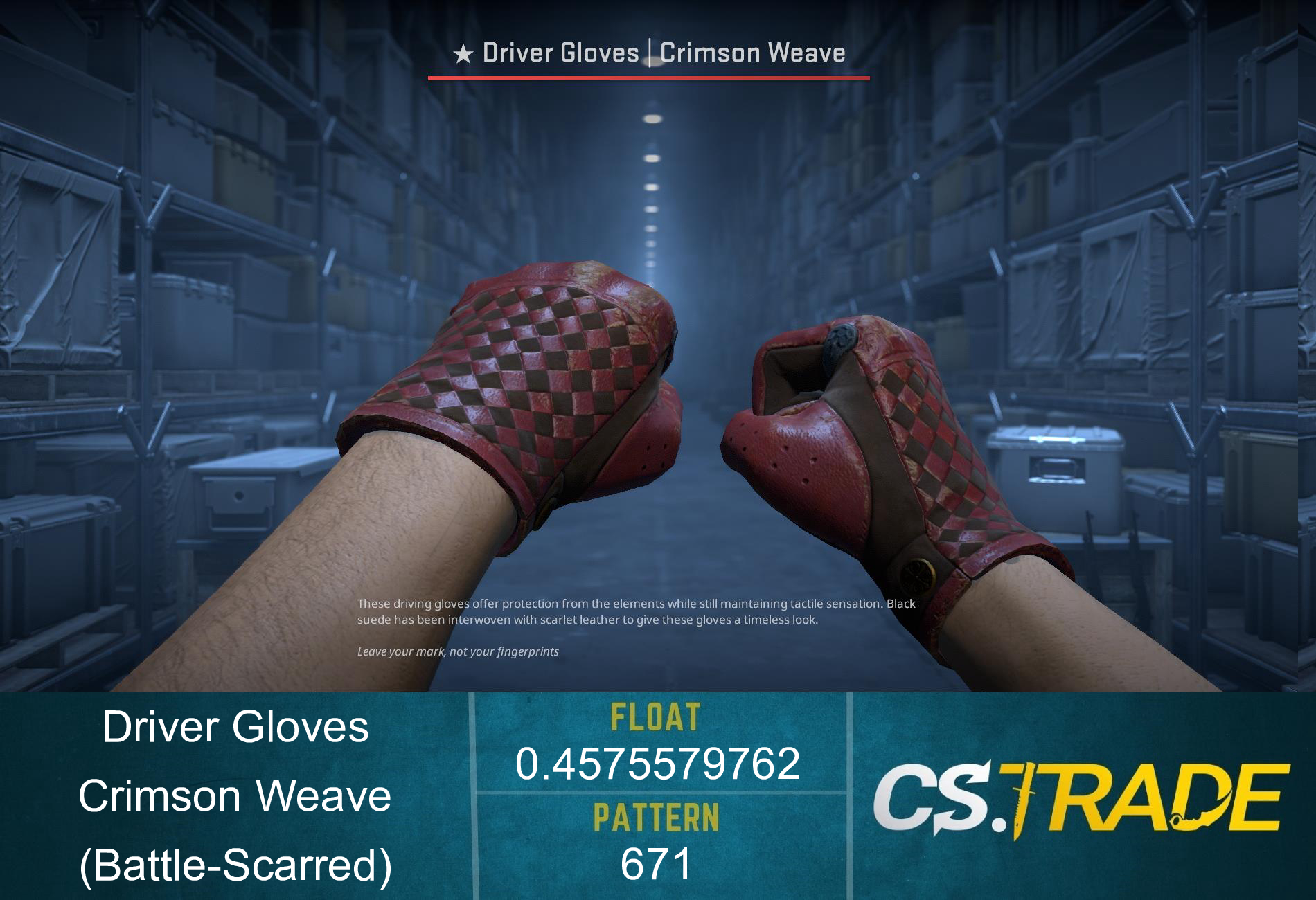 ★ Driver Gloves | Crimson Weave (Factory New) Screenshot