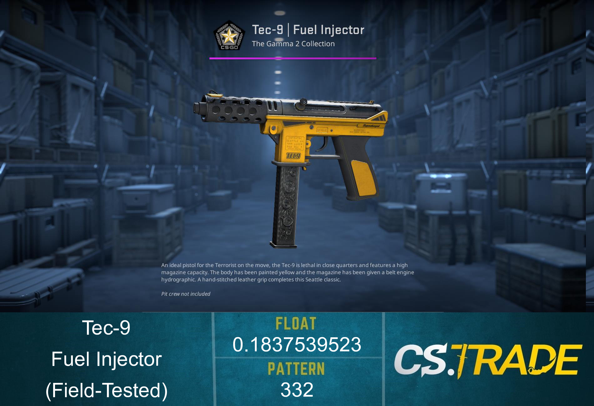 StatTrak™ Tec-9 | Fuel Injector (Field-Tested) Screenshot