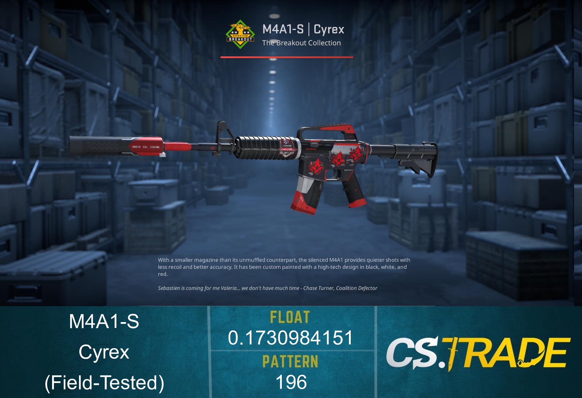 StatTrak™ M4A1-S | Cyrex (Field-Tested) Screenshot