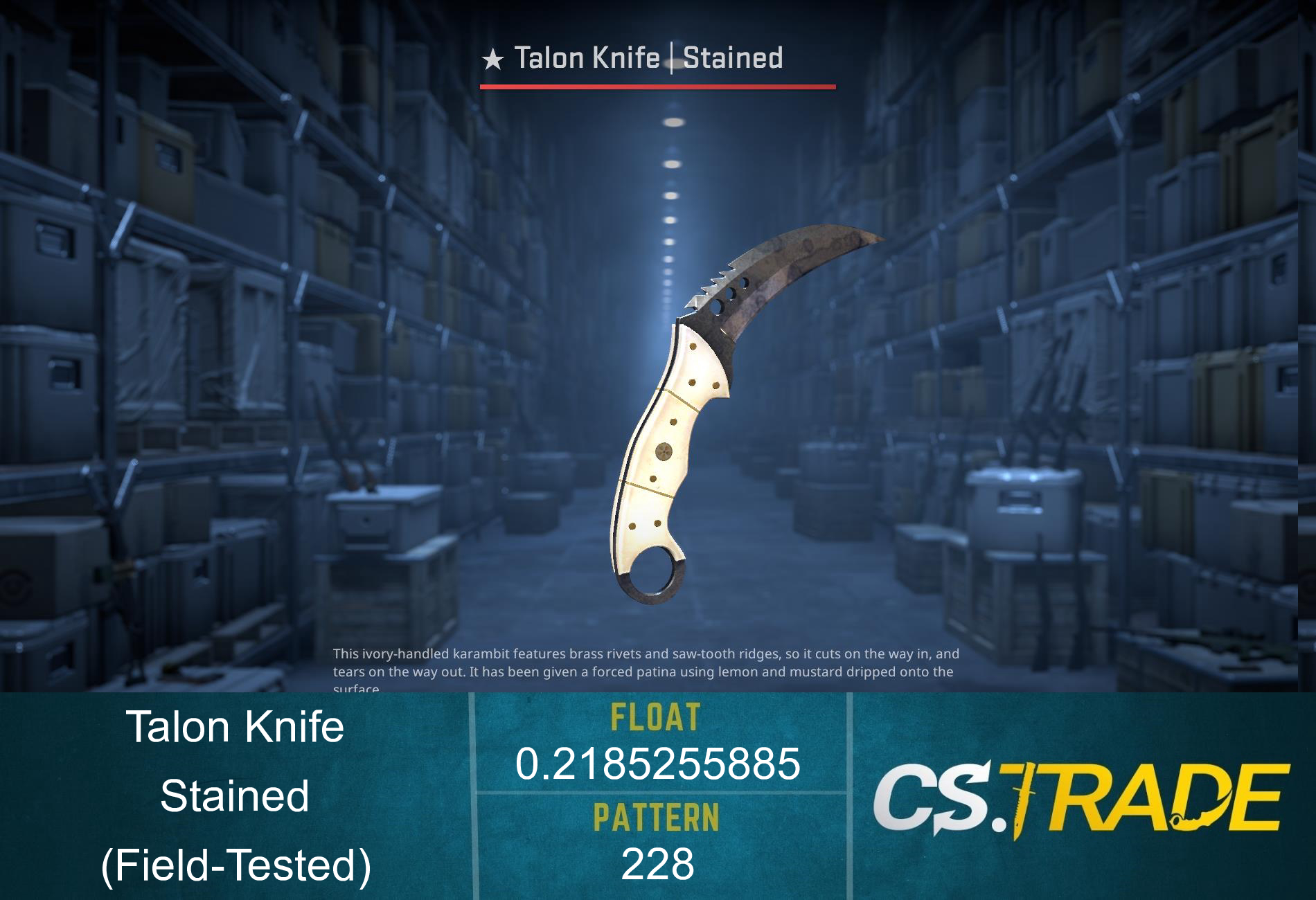 ★ Talon Knife | Stained (Field-Tested) Screenshot