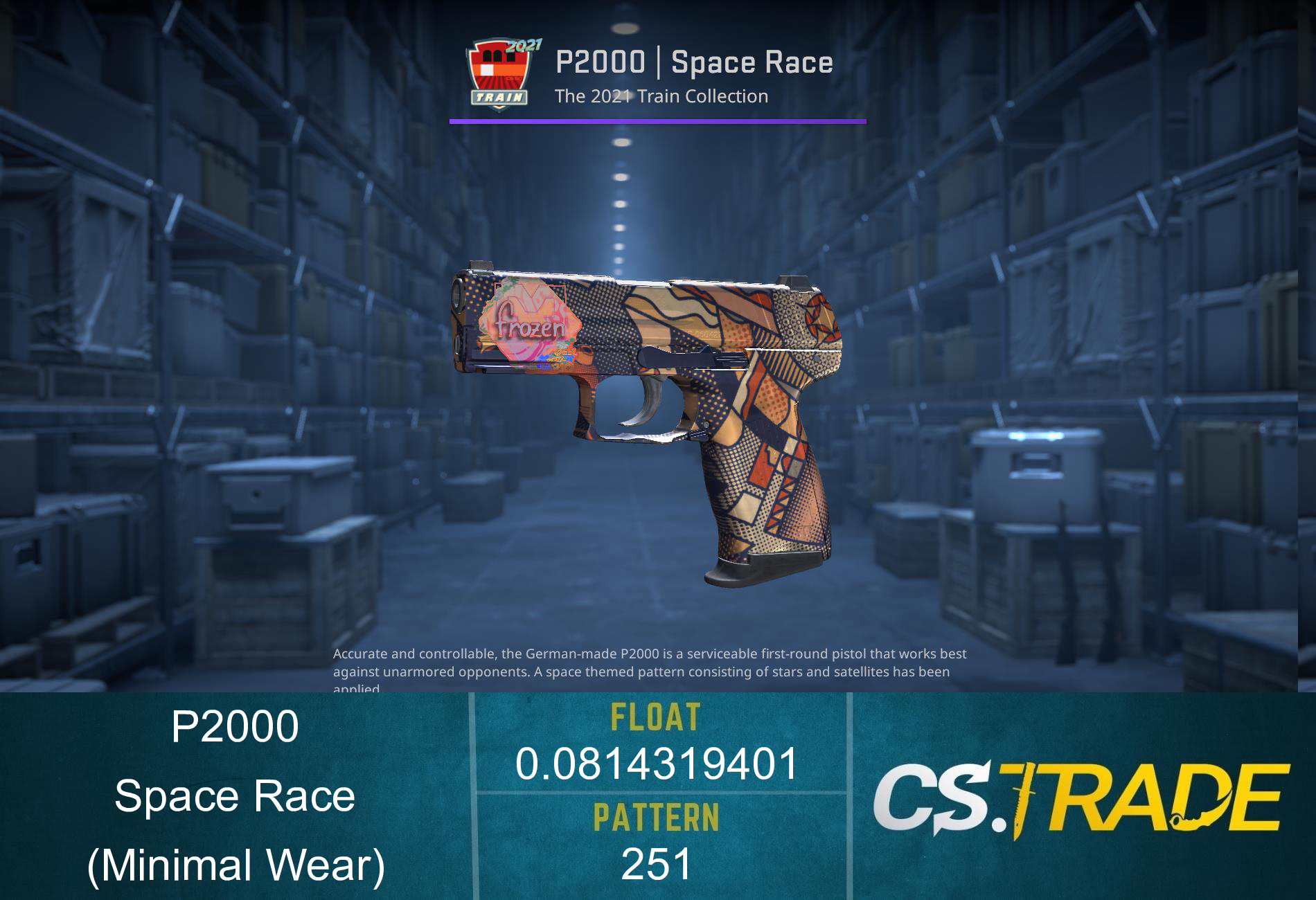 P2000 | Space Race (Minimal Wear) Screenshot