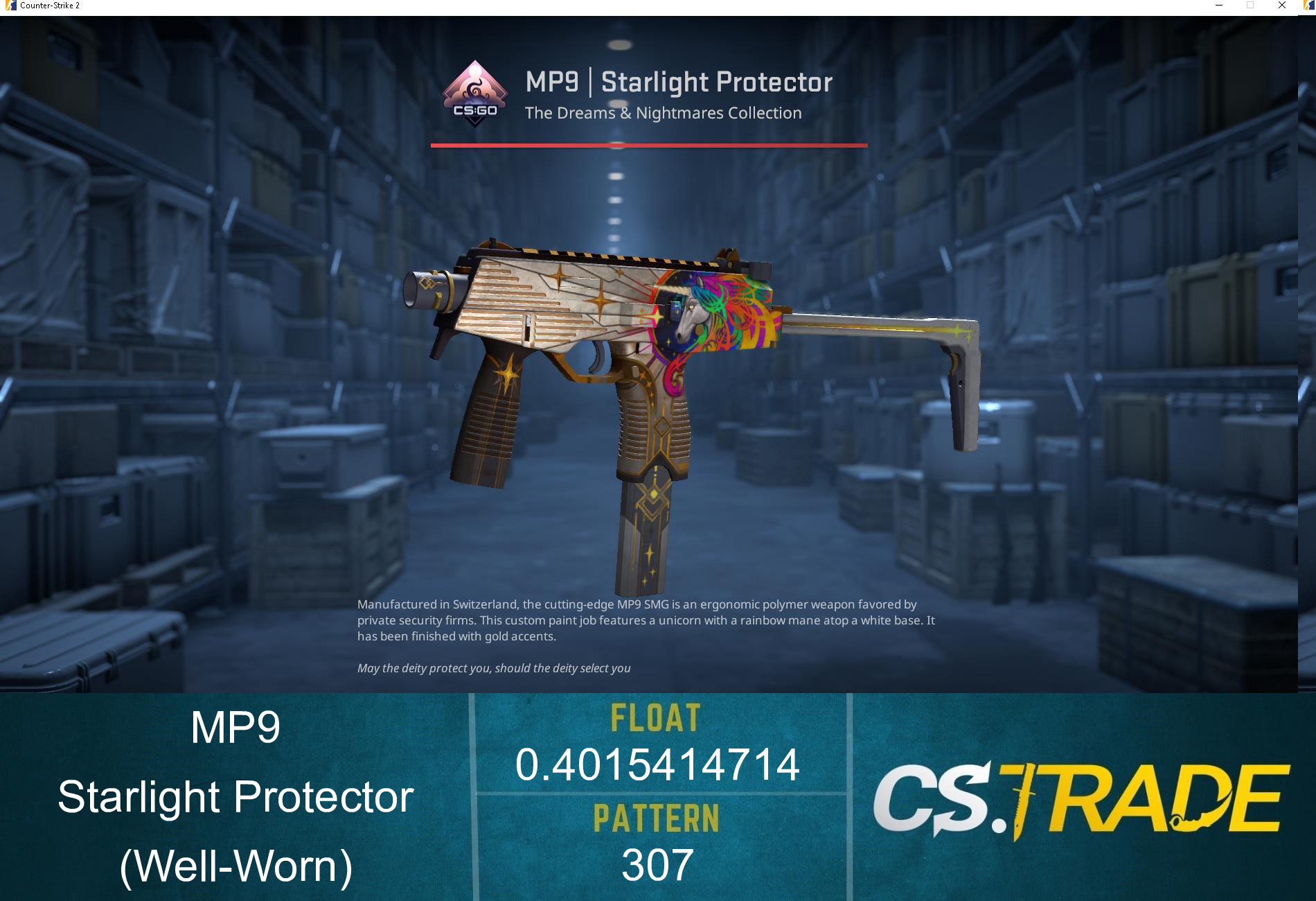 MP9 | Starlight Protector (Well-Worn)