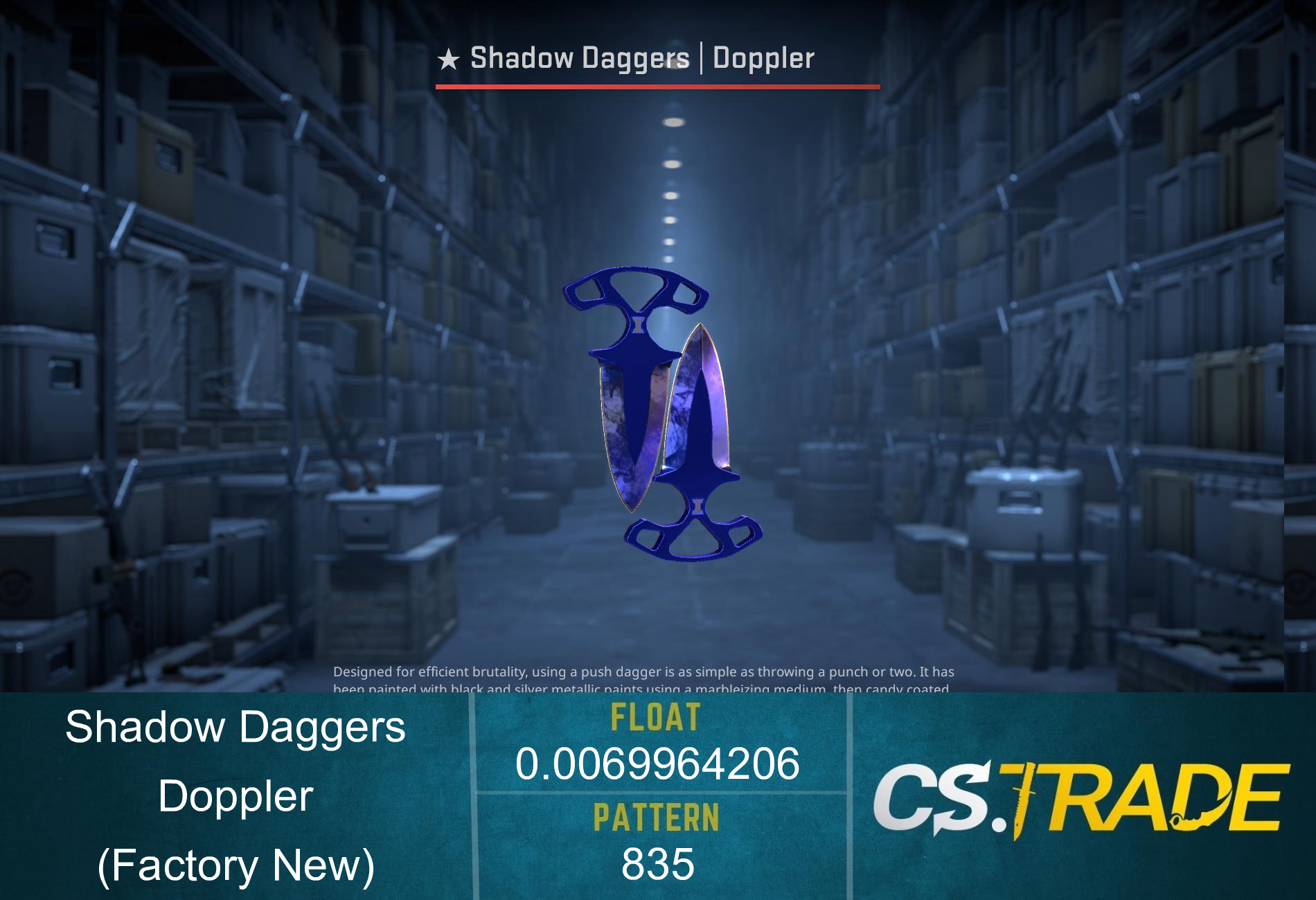 ★ Shadow Daggers | Doppler (Factory New) Screenshot
