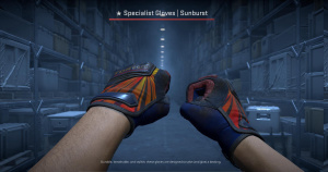 ★ Specialist Gloves | Sunburst (Battle-Scarred) Screenshot